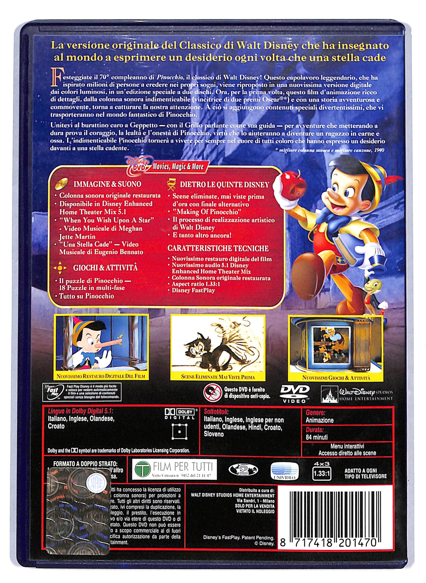 EBOND Pinocchio EDIZIONE SPECIALE DVD D805206