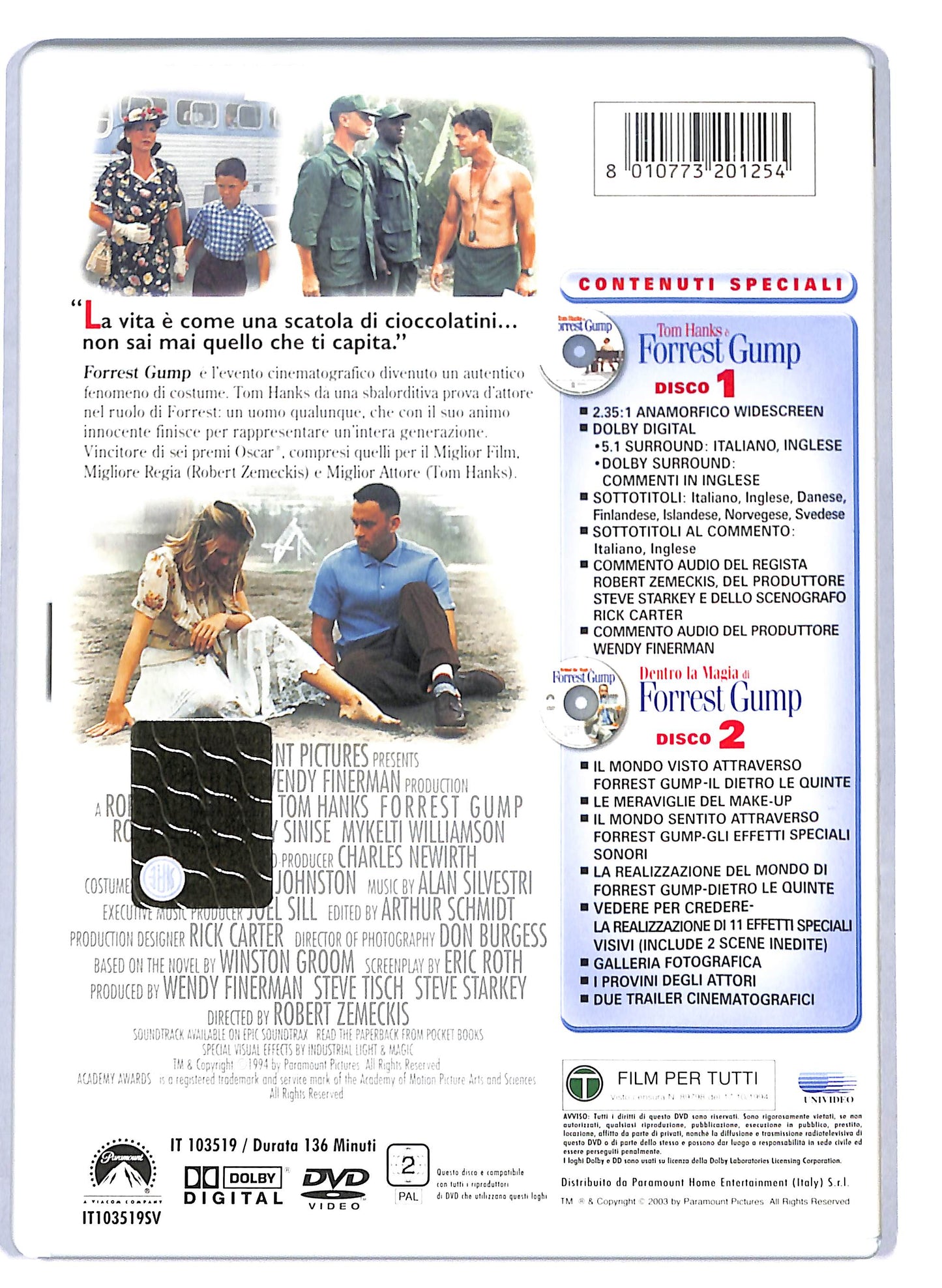 EBOND Forrest Gump EDIZIONE SPECIALE DVD D805321