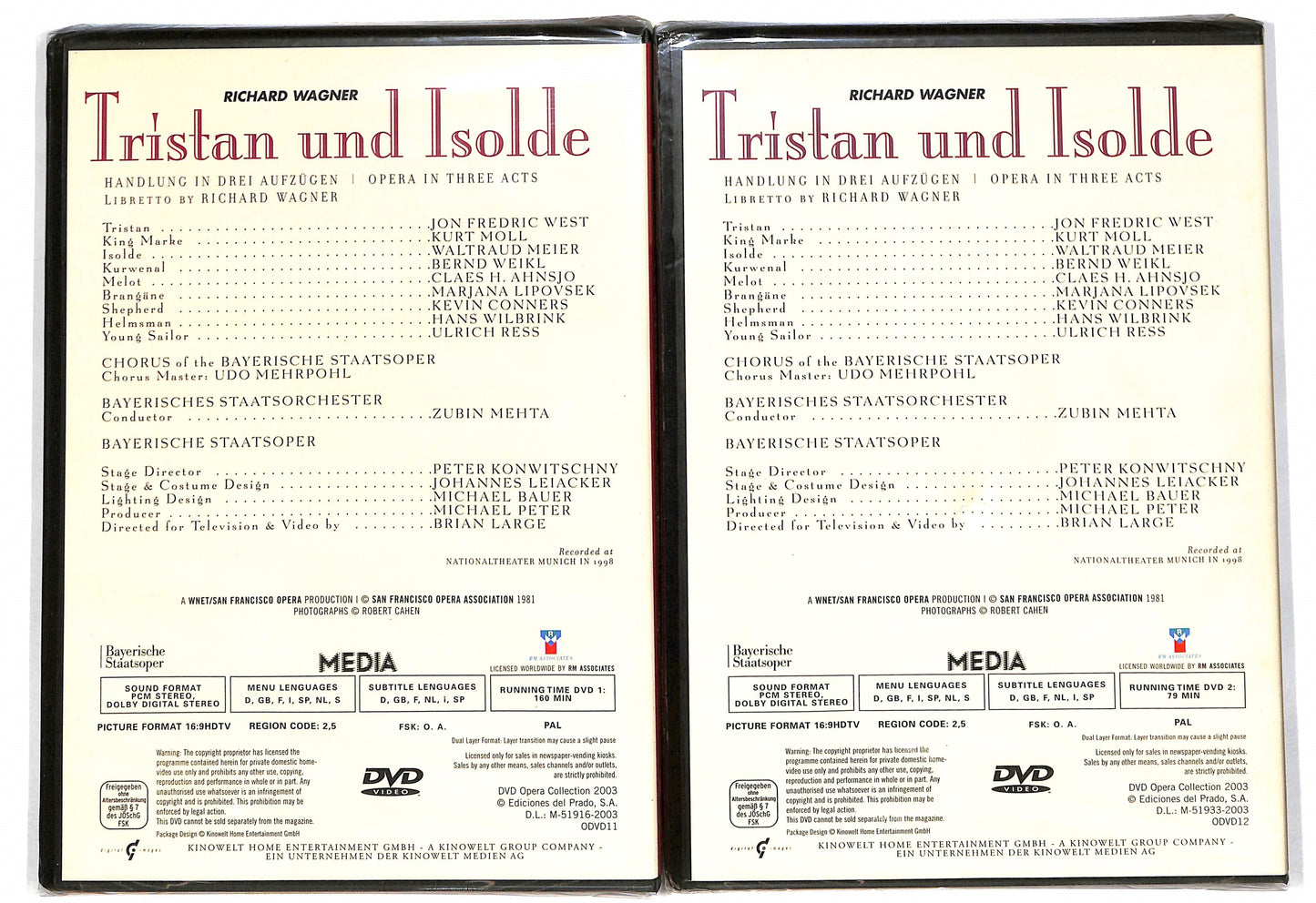 EBOND Tristan und Isolde 2 DVD + Fascicolo EDITORIALE DVD D805603