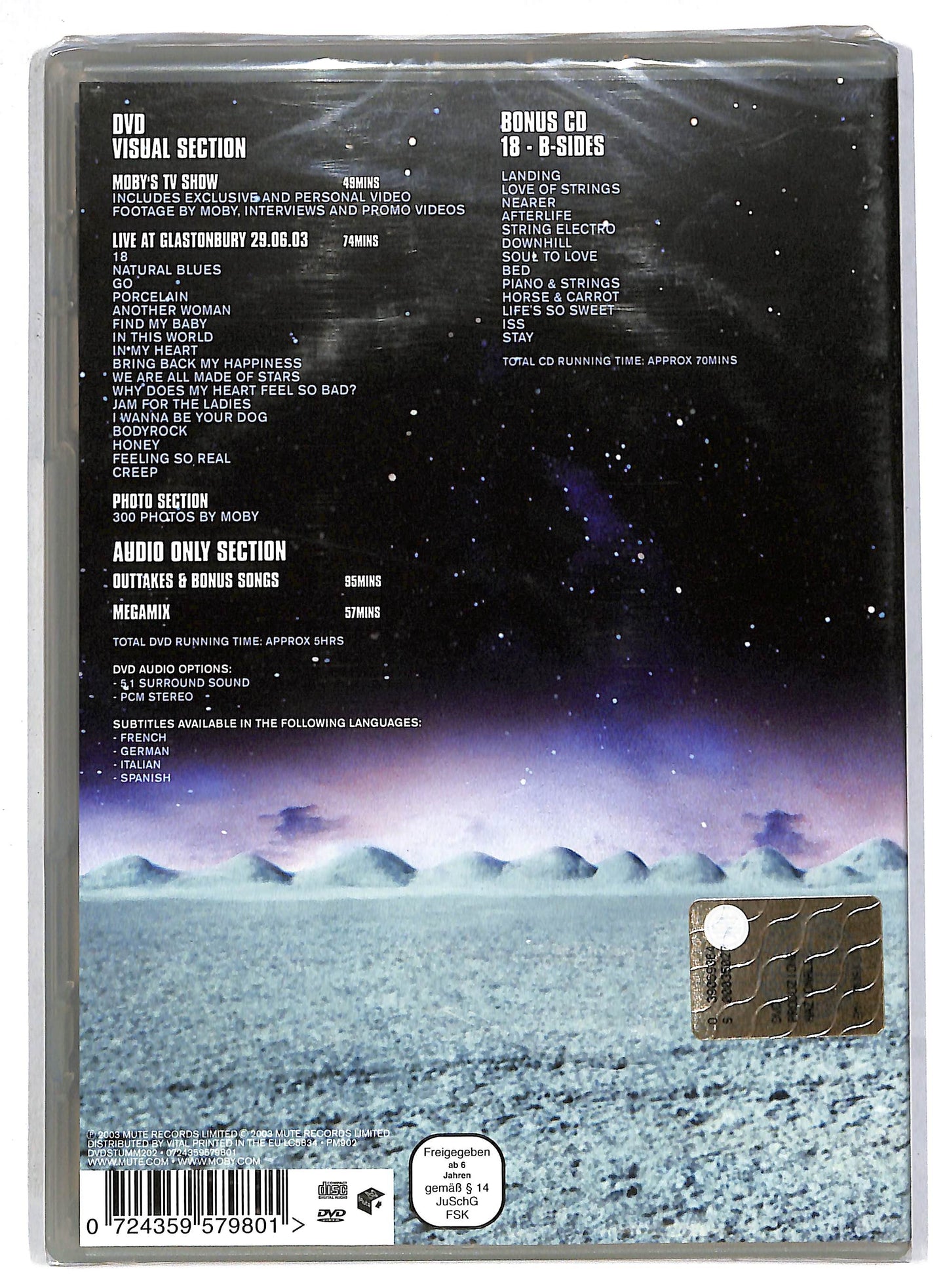 EBOND Moby 18 - + B SIDES CD Uk Edition DVD D805939
