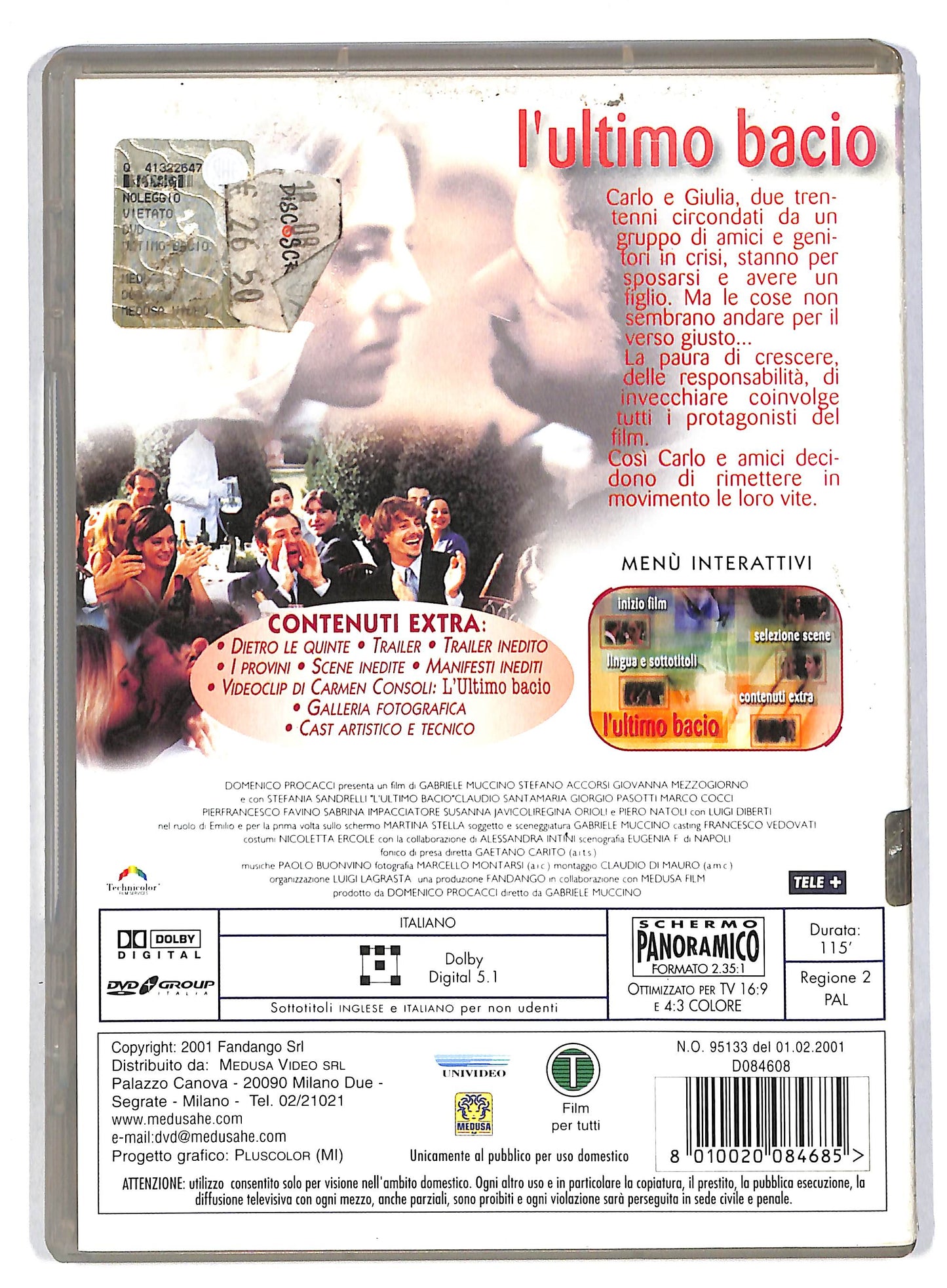 EBOND L'ultimo bacio DVD D805959