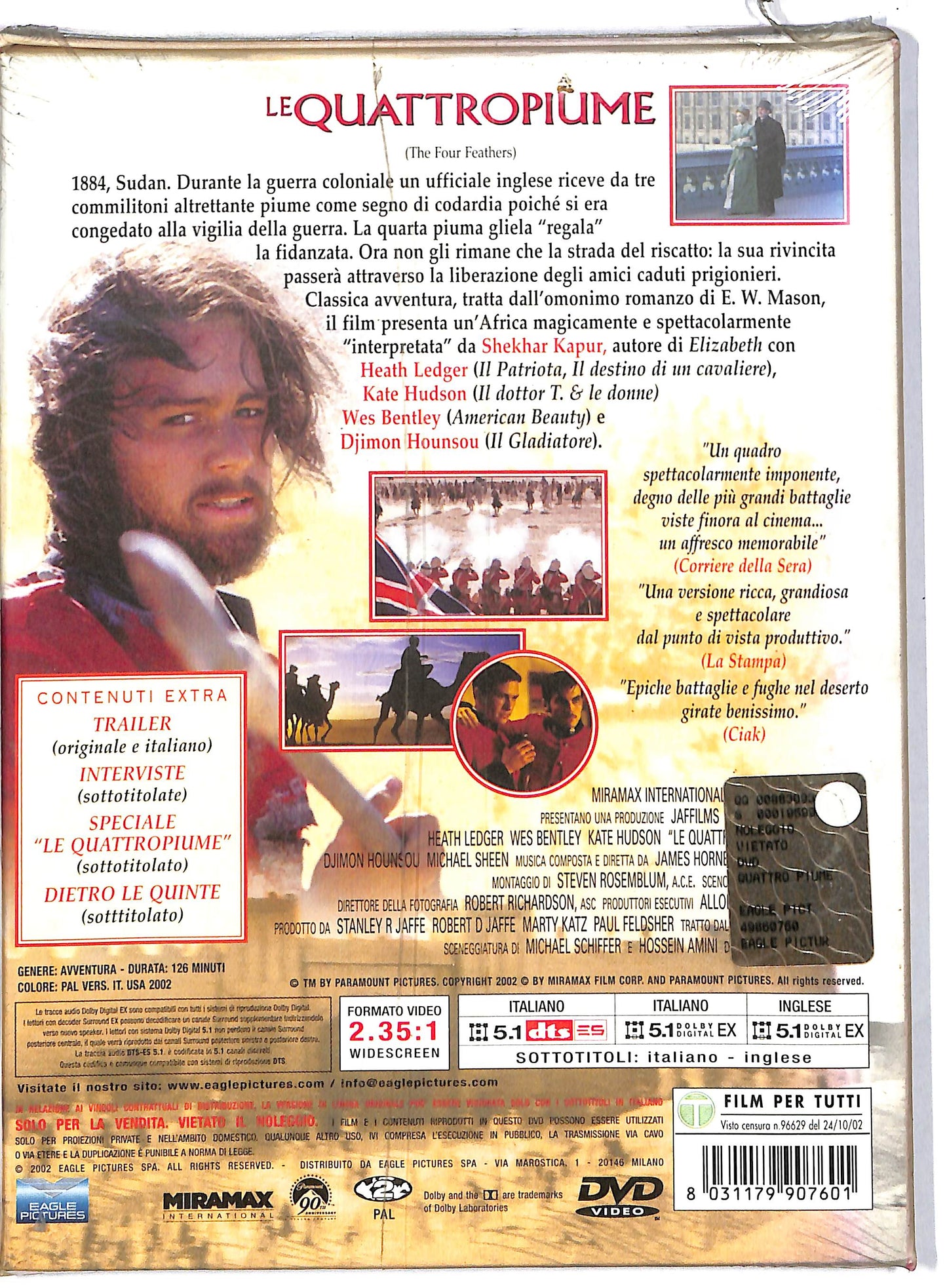 EBOND Le Quattro Piume (2 Dvd) DVD D805962
