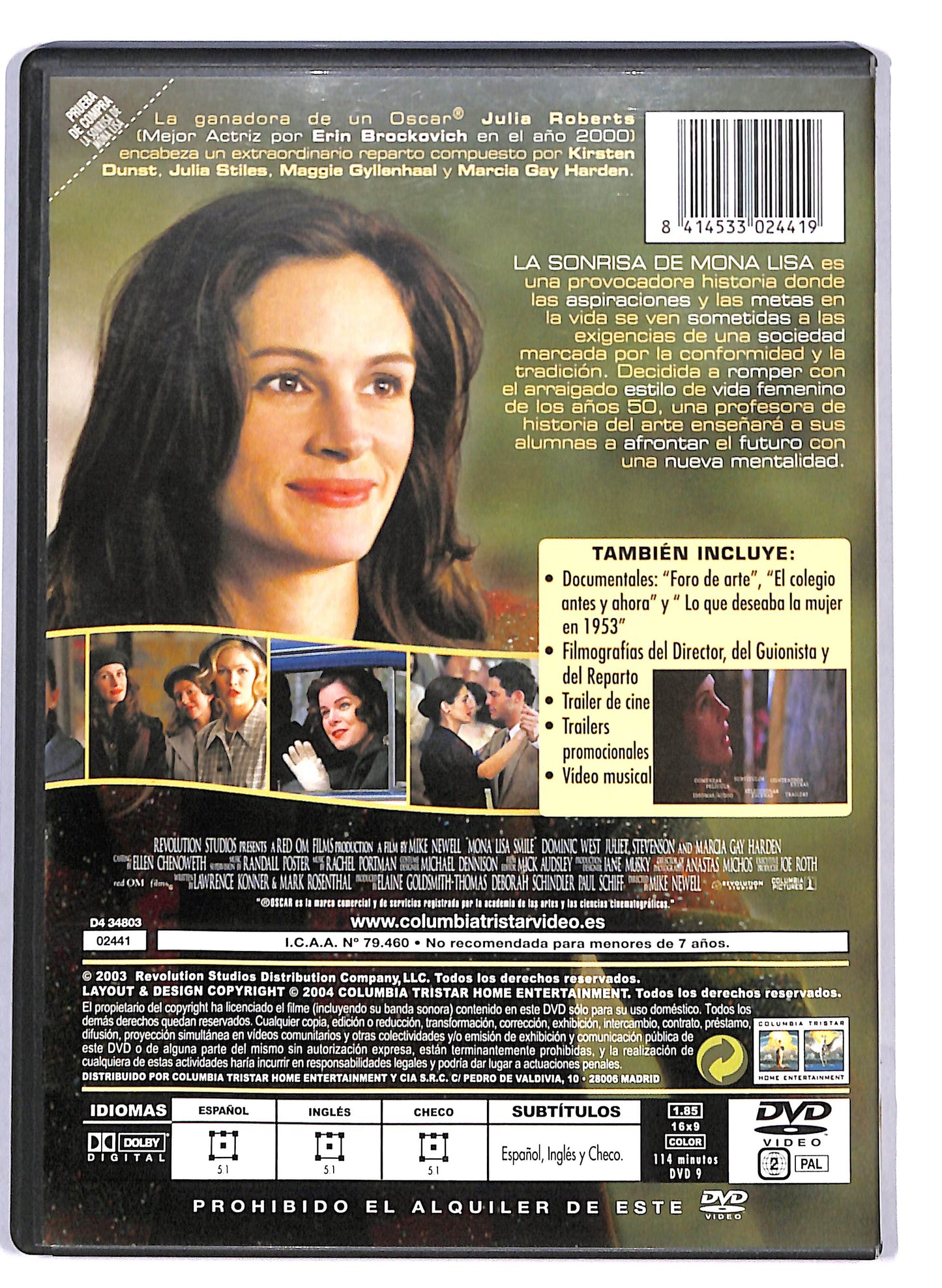 EBOND La sonrisa de Mona Lisa (NO ITA) DVD D806008