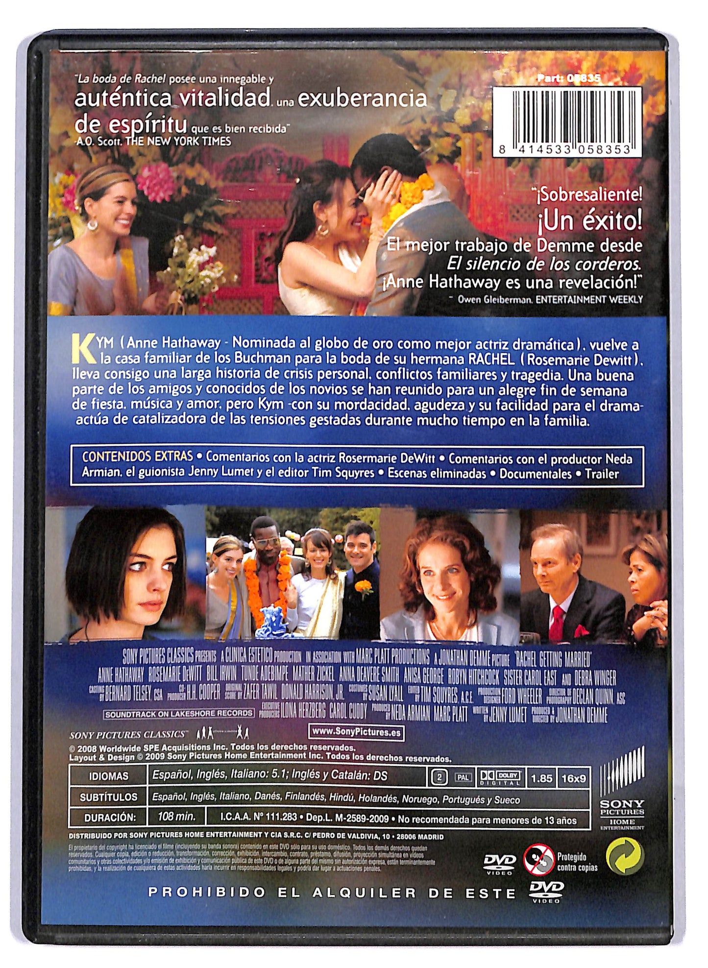 EBOND La Boda de Rachel Edizione Spagnola DVD D806009