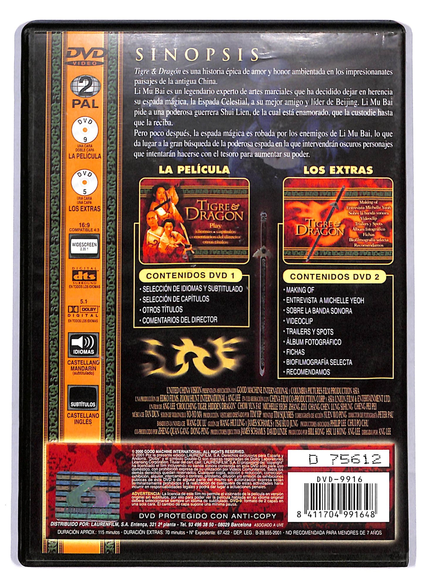 EBOND La tigre e il dragone (versione Spagna - NO ITA) DVD D806012
