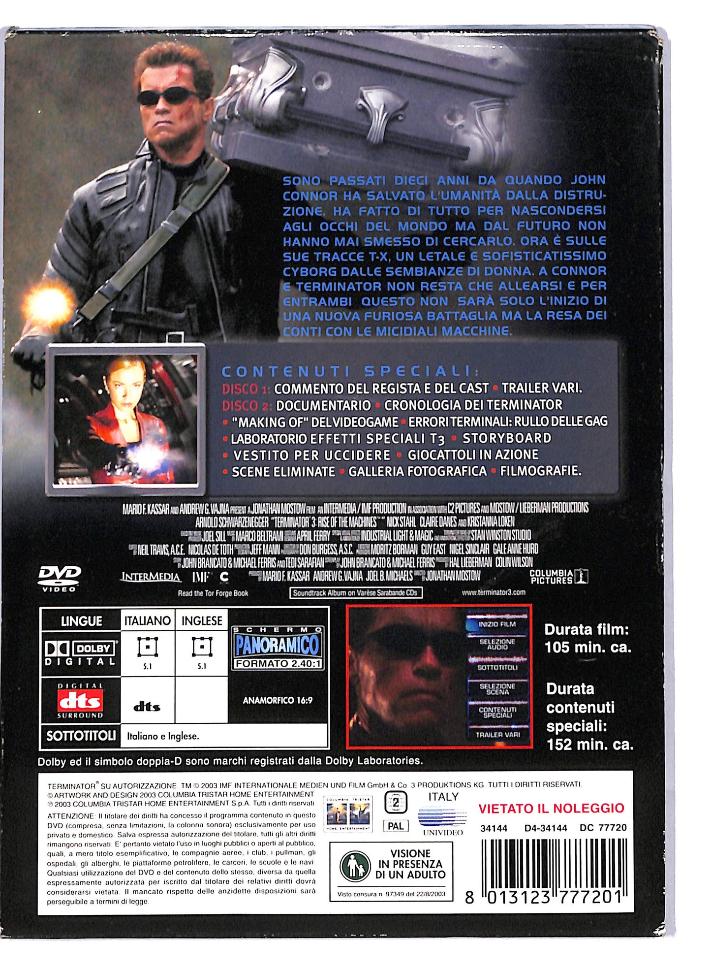 EBOND Terminator 3 Le macchine ribelli EDIZIONE SPECIALE DVD D806017