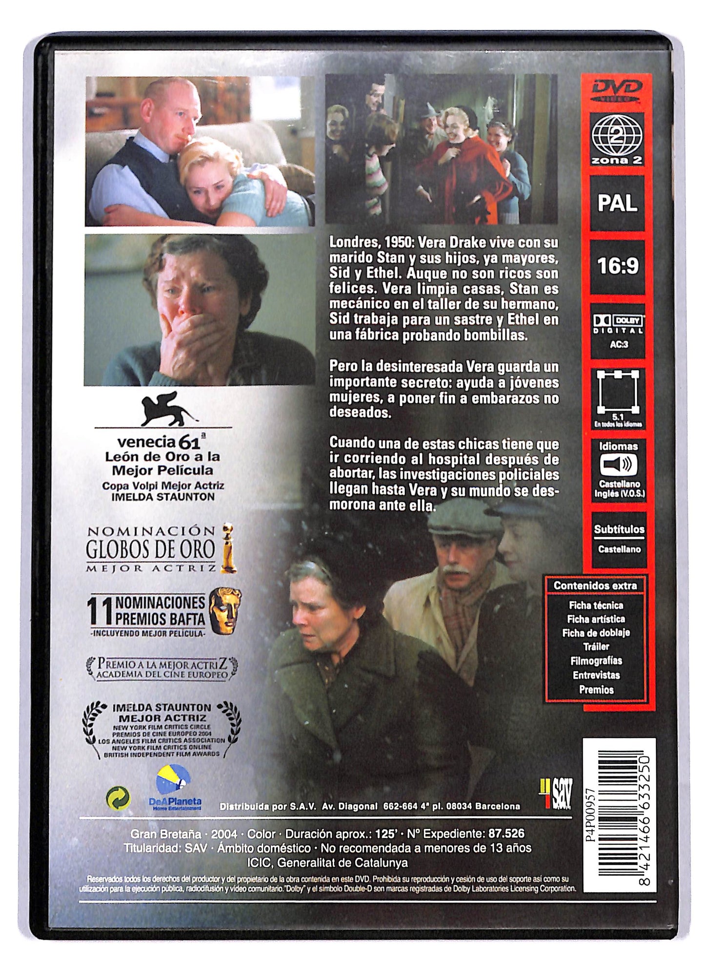 EBOND Il segreto di Vera Drake (versione spagna - NO ITA) DVD D806027