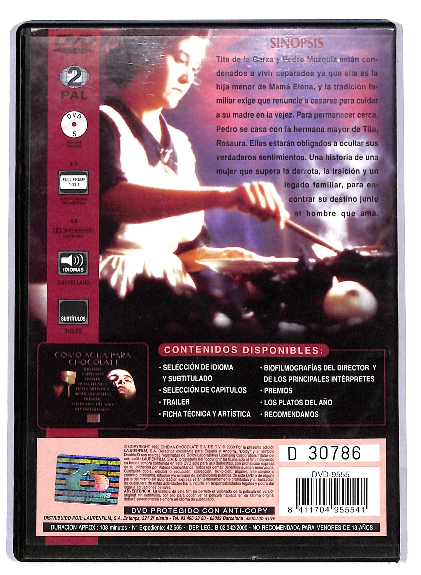 EBOND Como agua para chocolate - NO ITA DVD D806135