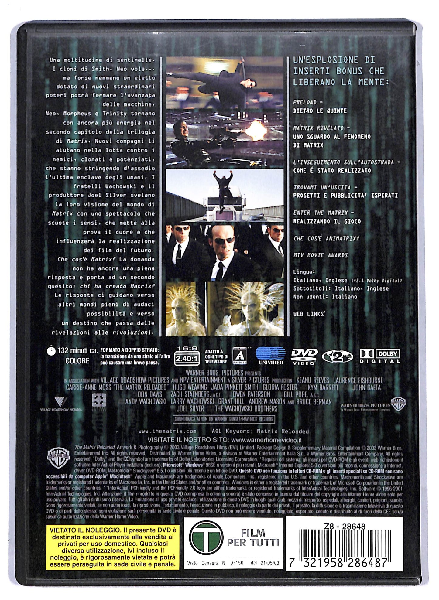 EBOND Matrix Reloaded DVD D806309
