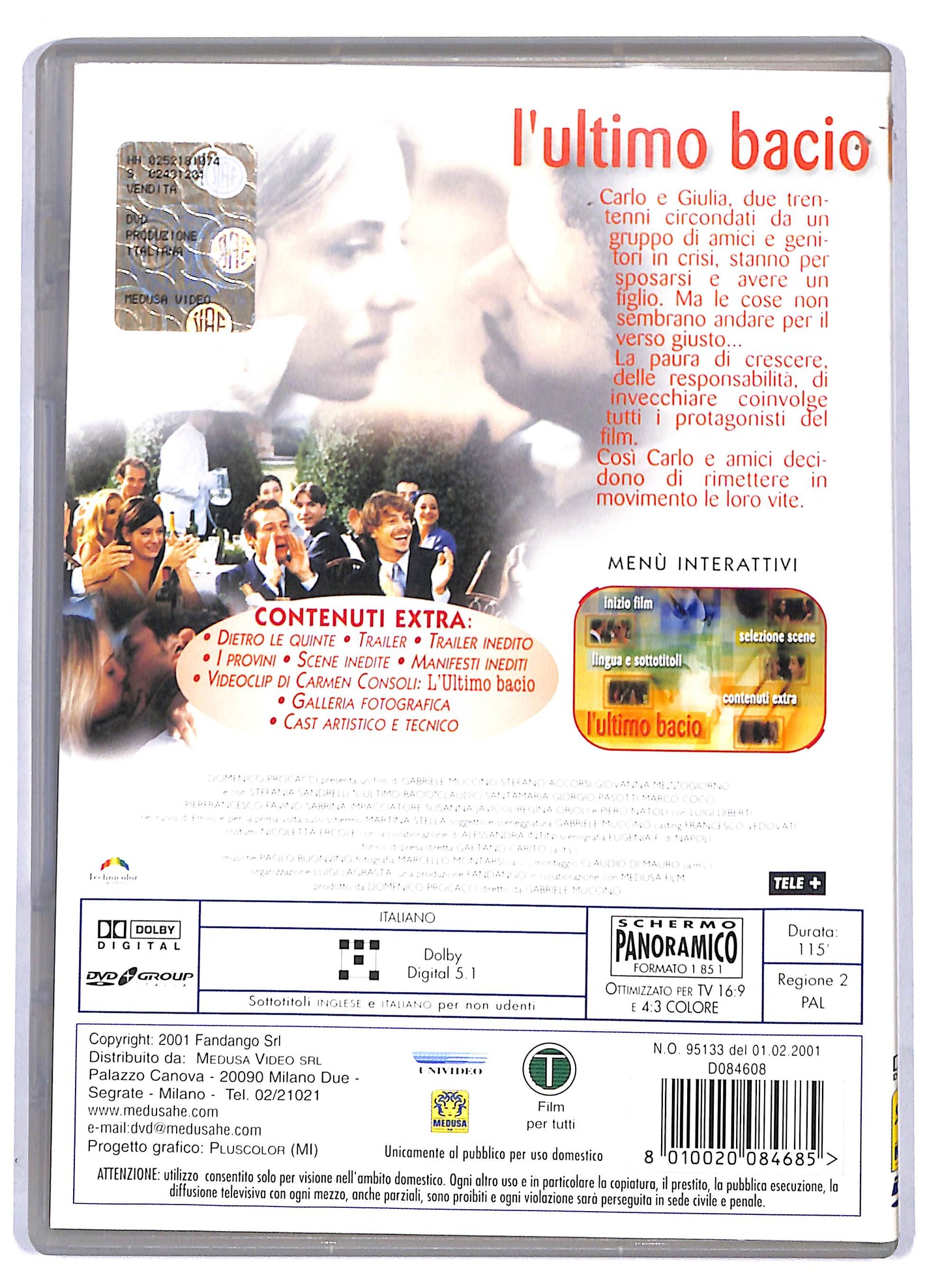 EBOND L'ultimo bacio DVD D806327
