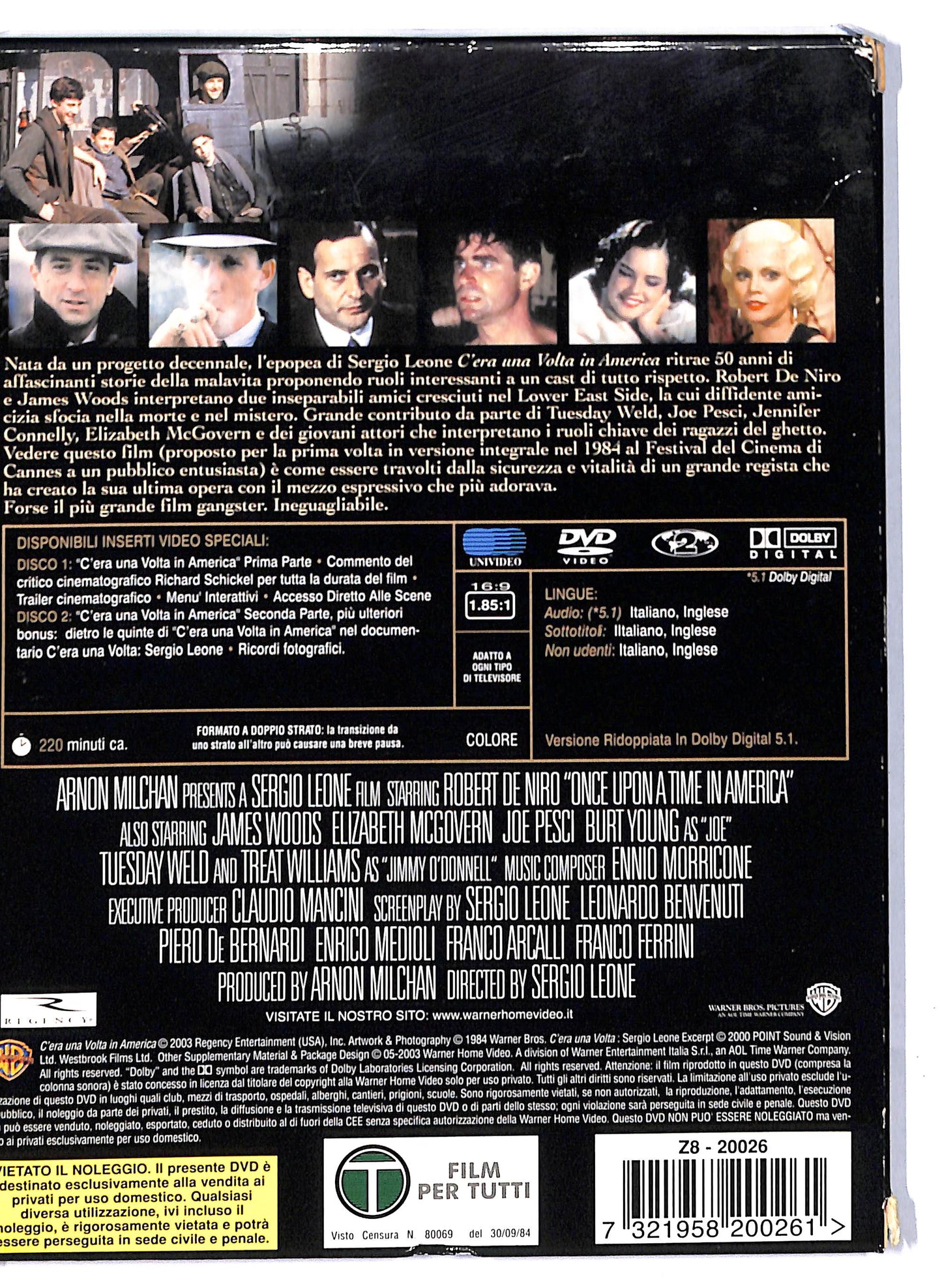 EBOND C'era una Volta in America Special Edition (2 dischi) DVD D806409