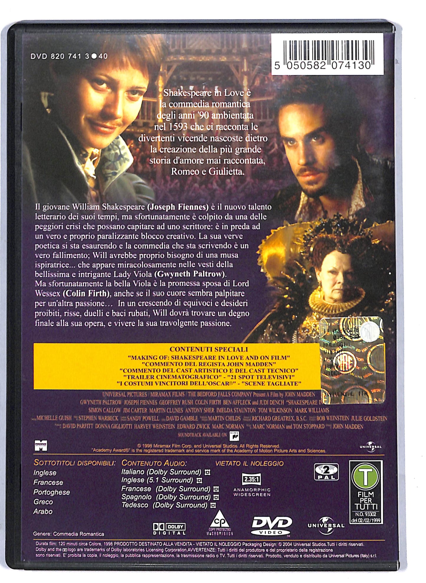 EBOND Shakespeare In Love DVD D806427