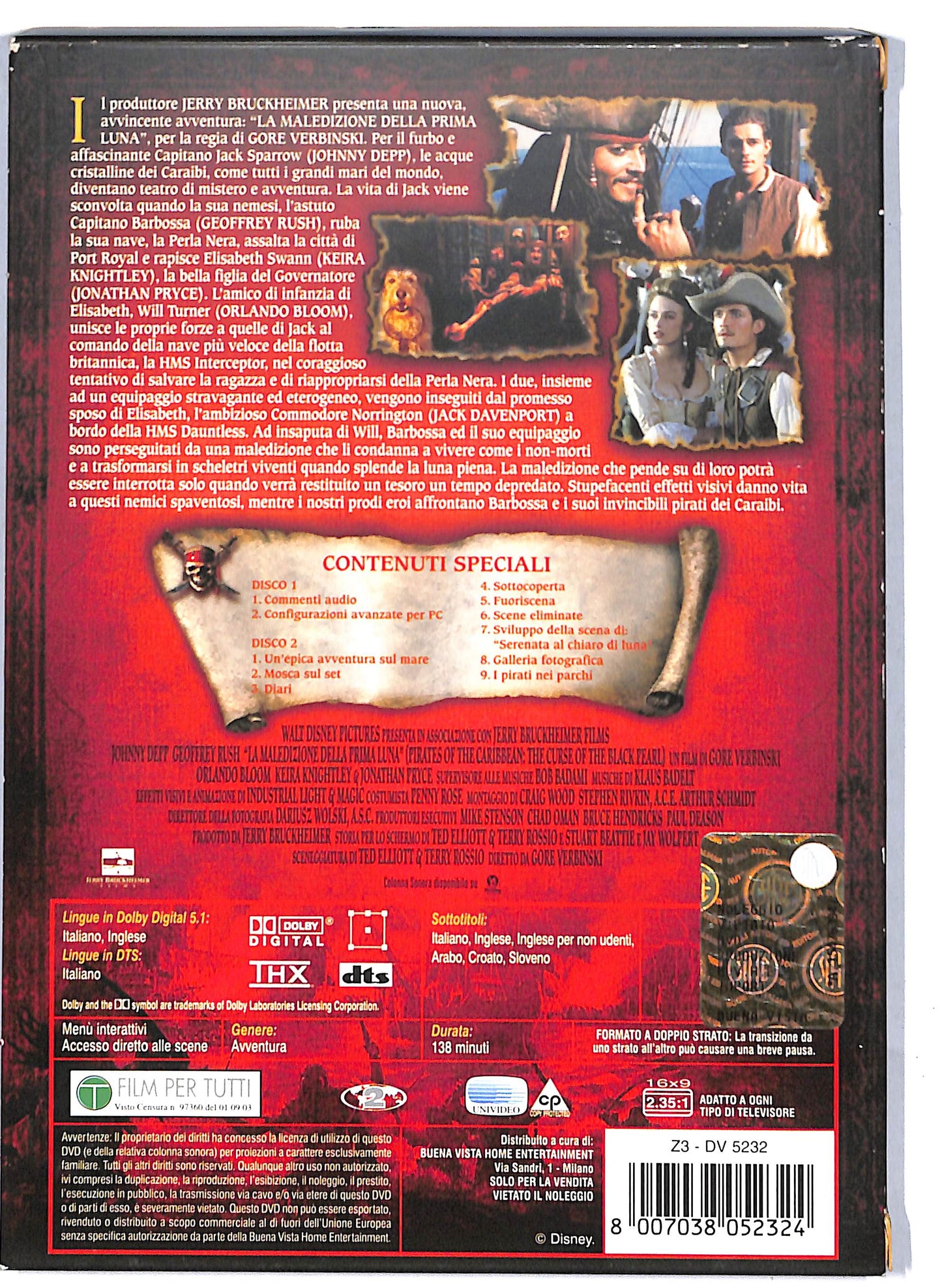EBOND Pirati dei Caraibi - La maledizione della prima Luna DVD D806436