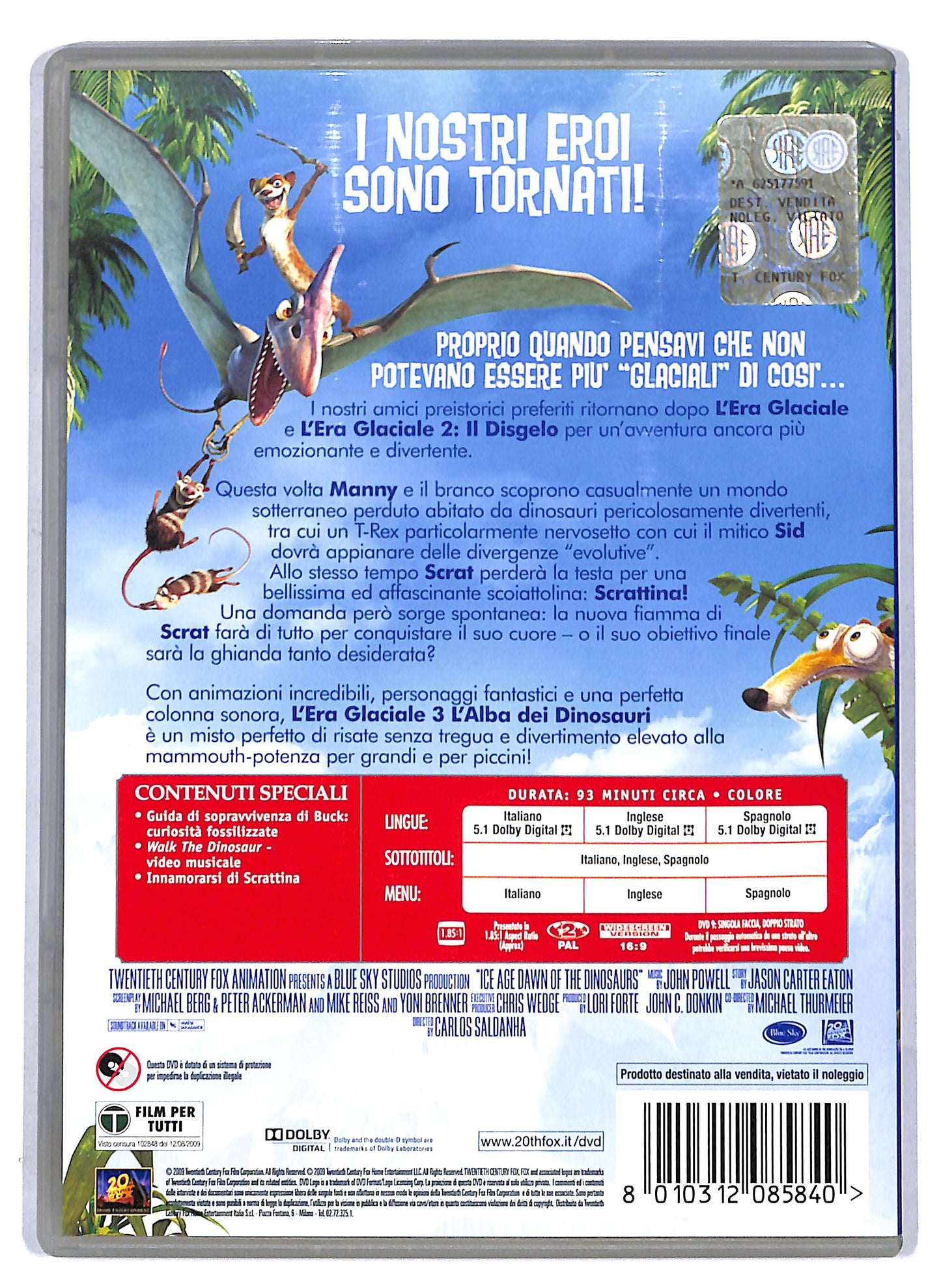 EBOND L'era Glaciale 3 - L'alba Dei Dinosauri DVD D806534
