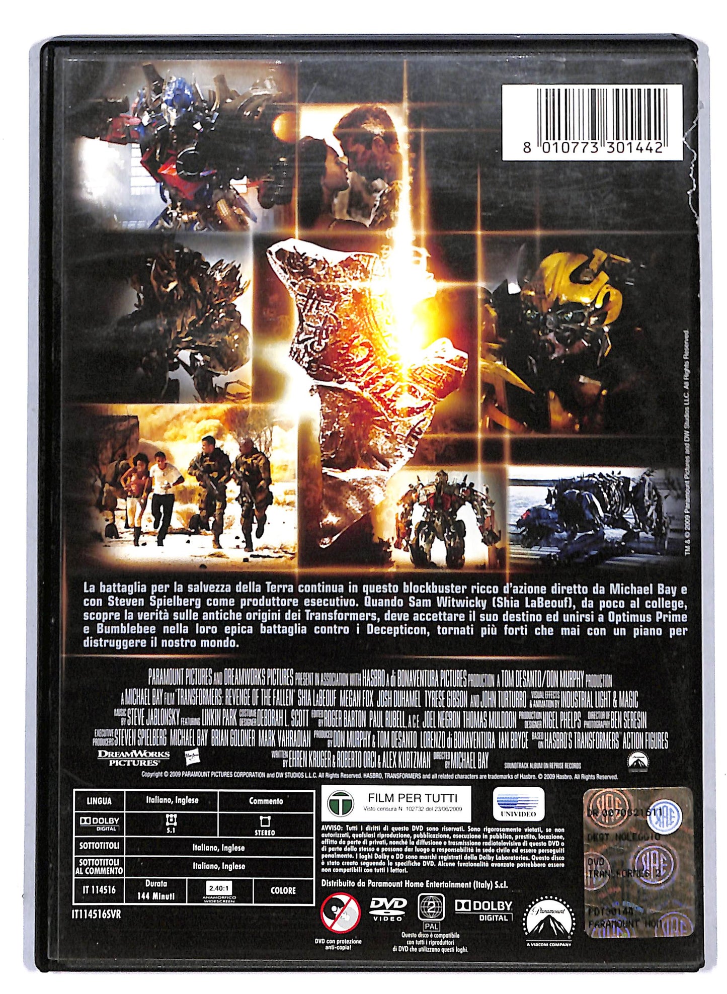 EBOND Transformers la Vendetta del Caduto NOLEGGIO DVD D806615