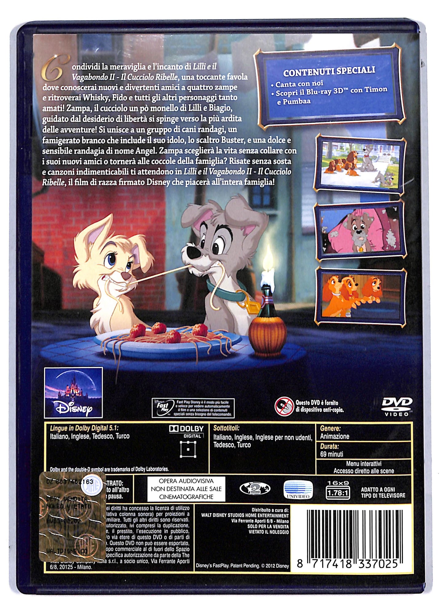 EBOND Lilli e Il Vagabondo 2 Il Cucciolo Ribelle Edizione Speciale DVD D806616