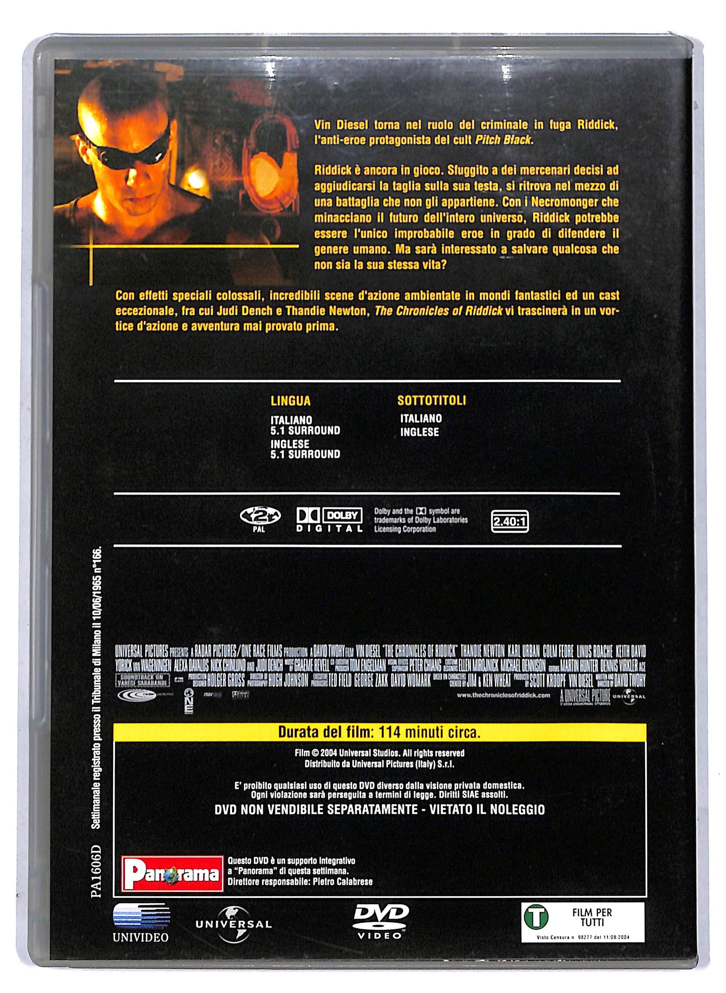 EBOND Riddick EDITORIALE DVD D806729