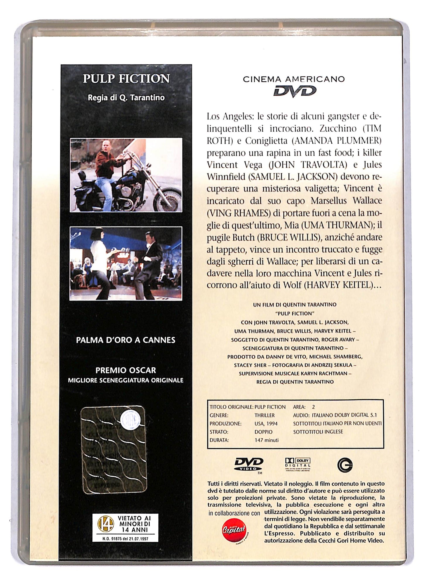 EBOND Pulp Fiction EDITORIALE DVD D806826