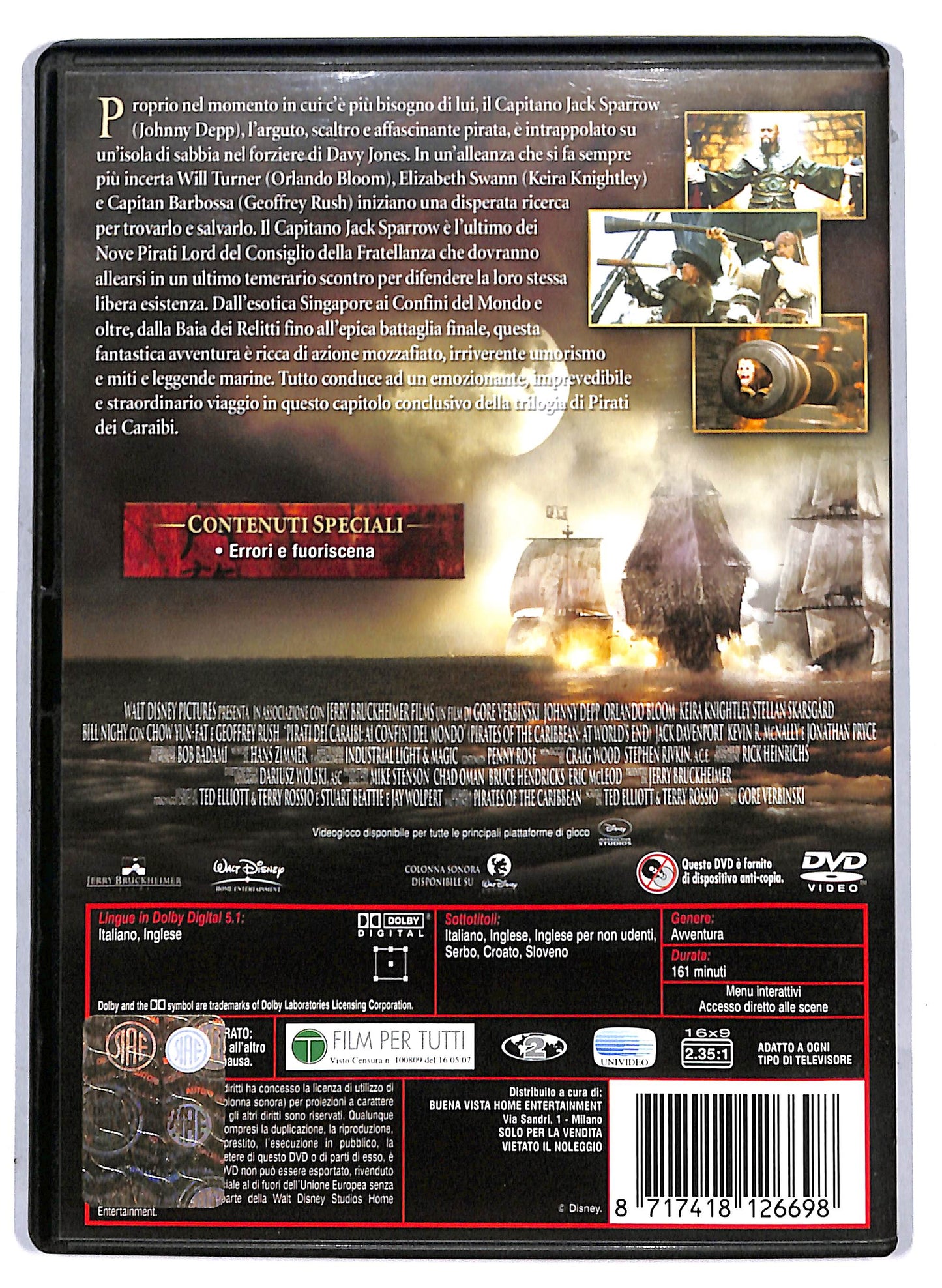 EBOND Pirati Dei Caraibi - Ai Confini Del Mondo DVD D806950