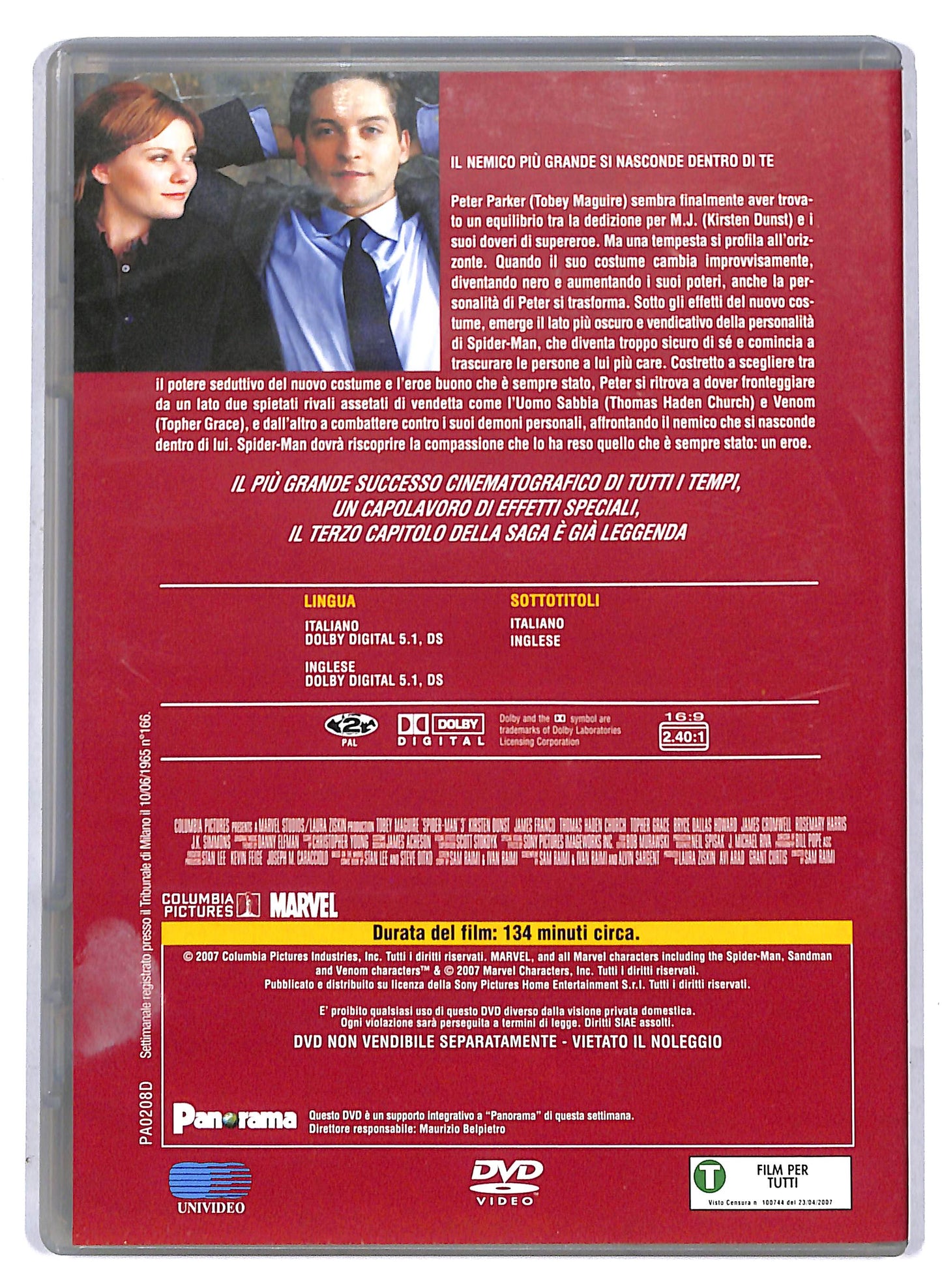 EBOND Spider-Man 3 EDITORIALE DVD D807003