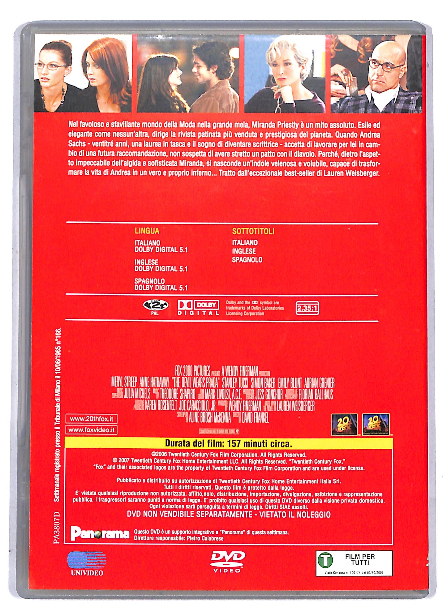 EBOND Il Diavolo veste Prada EDITORIALE DVD D807014
