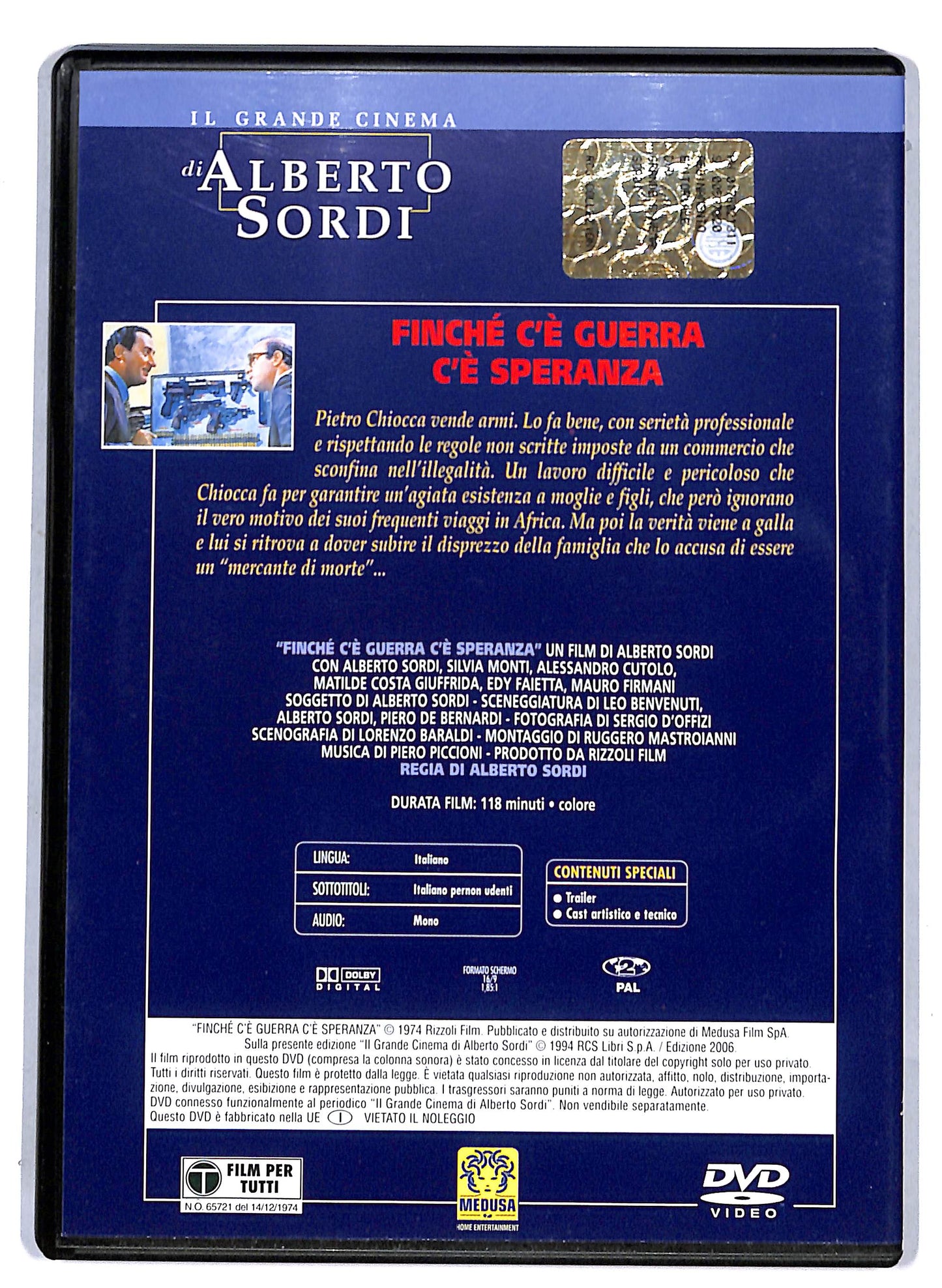 EBOND Finche c'e guerra c'e speranza - NO BOOKLET EDITORIALE DVD D807043