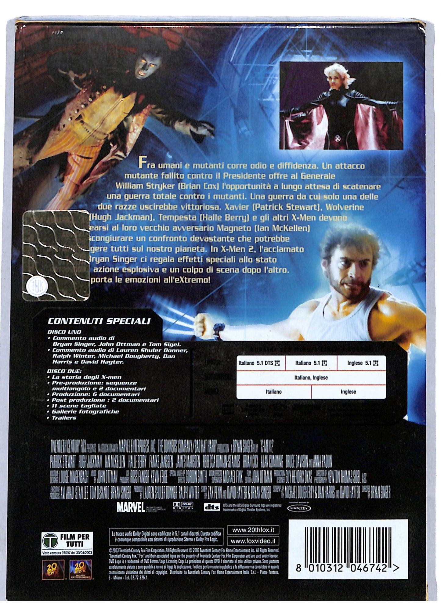 EBOND X Men 2 - EDIZIONE SPECIALE DVD D807129