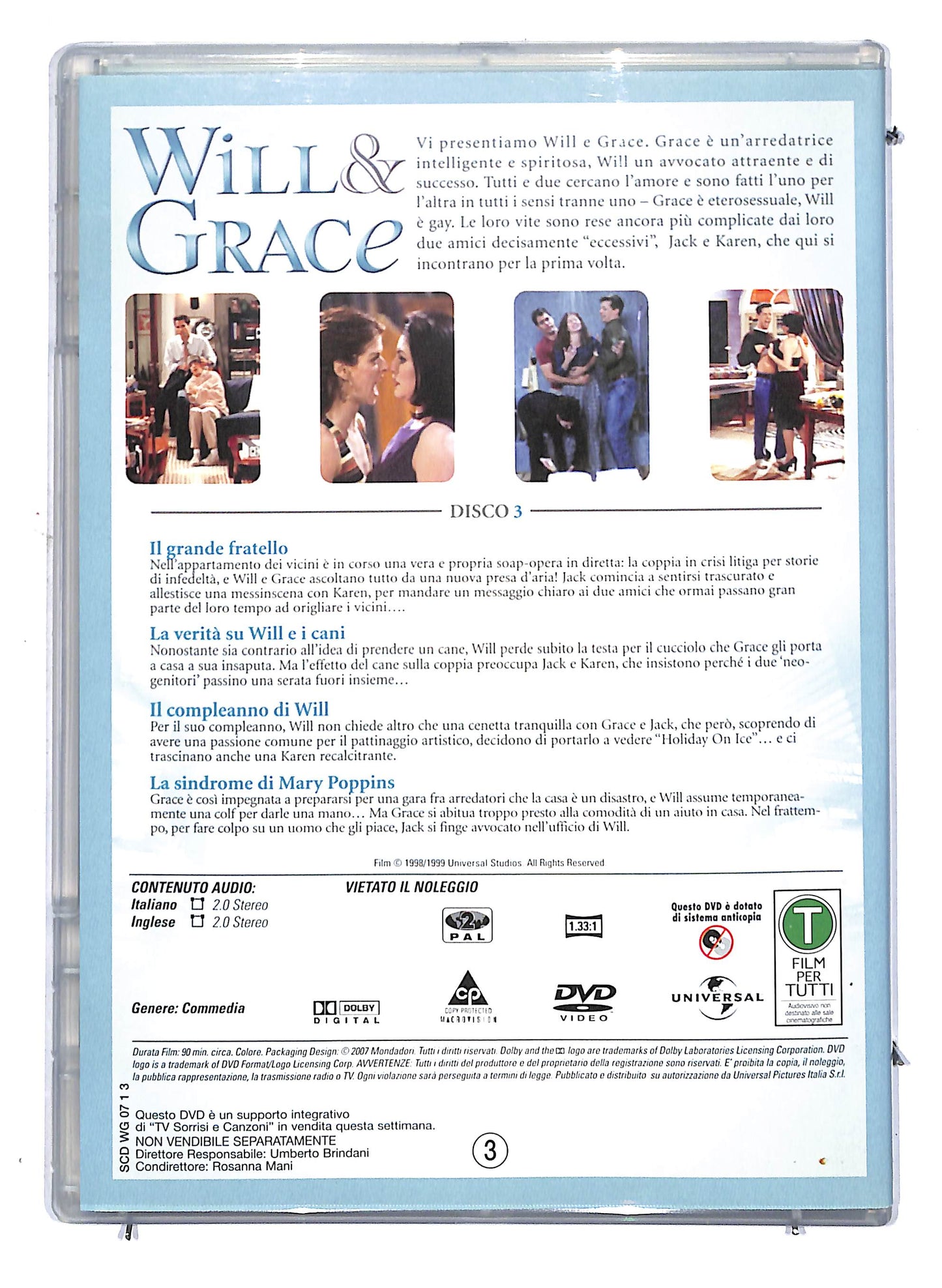 EBOND Will e Grace Stagione Uno disco 3 EDITORIALE DVD D807152