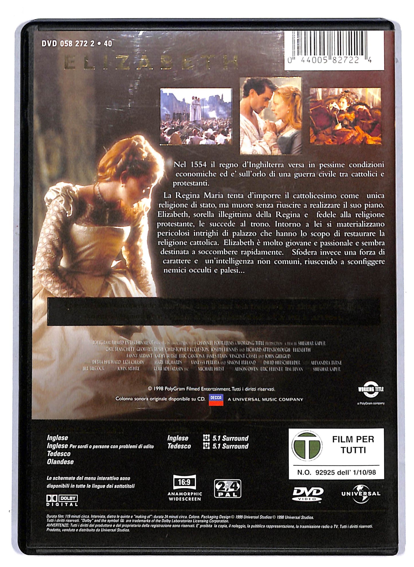 EBOND Elizabeth DVD D807211