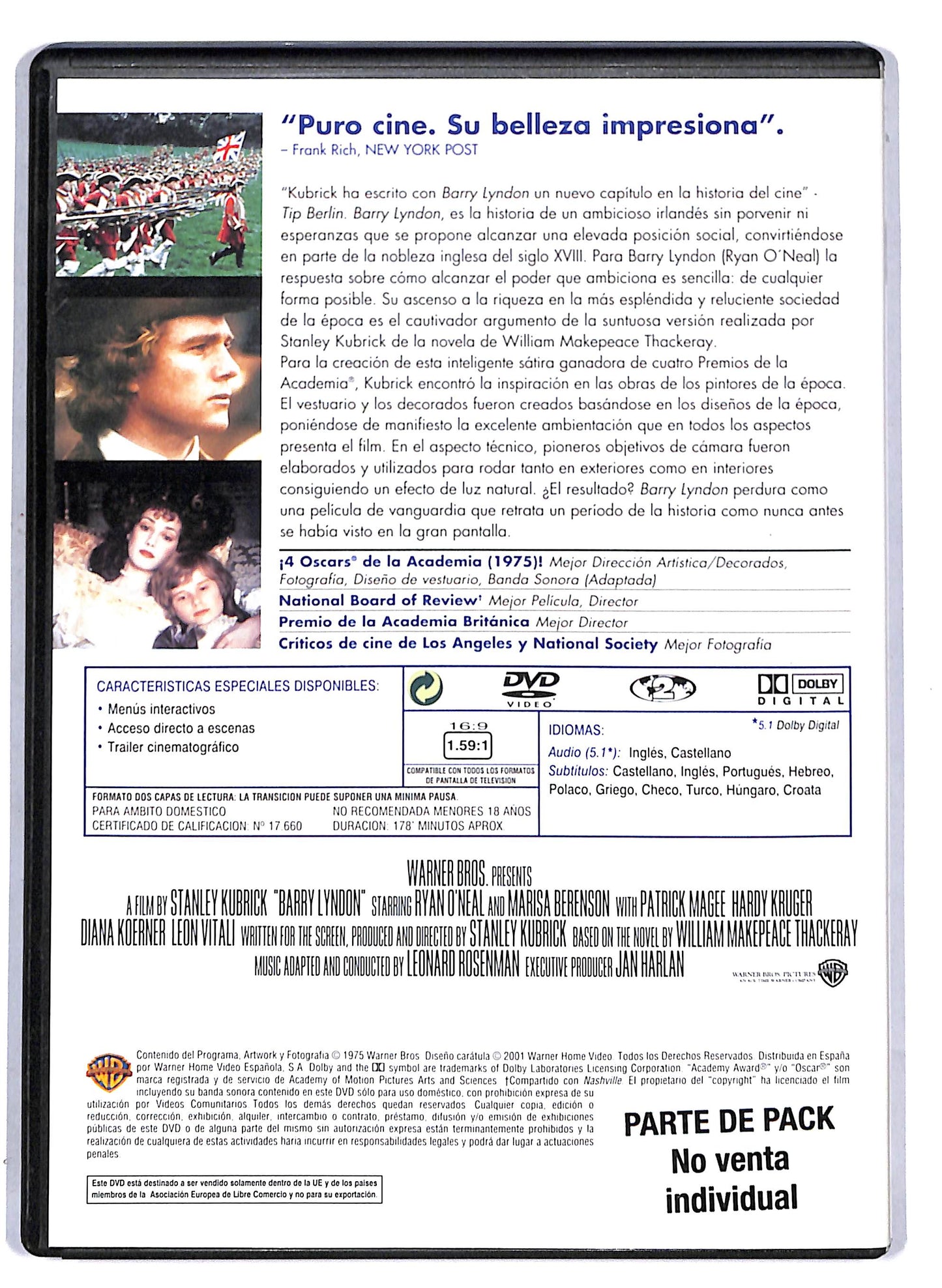 EBOND Barry Lyndon - Coleccion stanley kubrick (NO ITA) DVD D807220