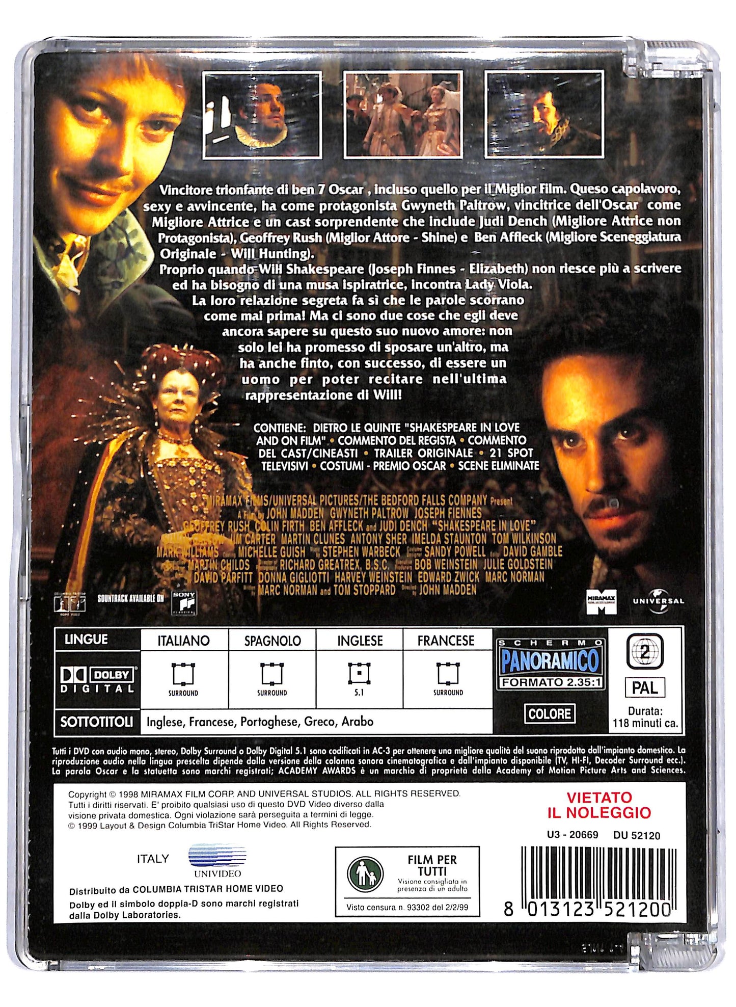 EBOND Shakespeare in Love SJB DVD D807226