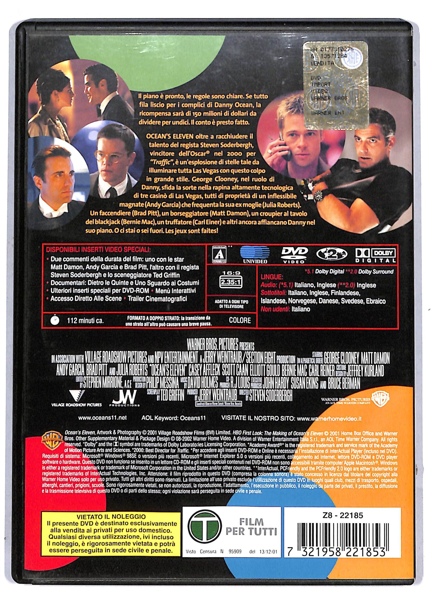 EBOND Ocean's Eleven - Fate il vostro gioco DVD D807409