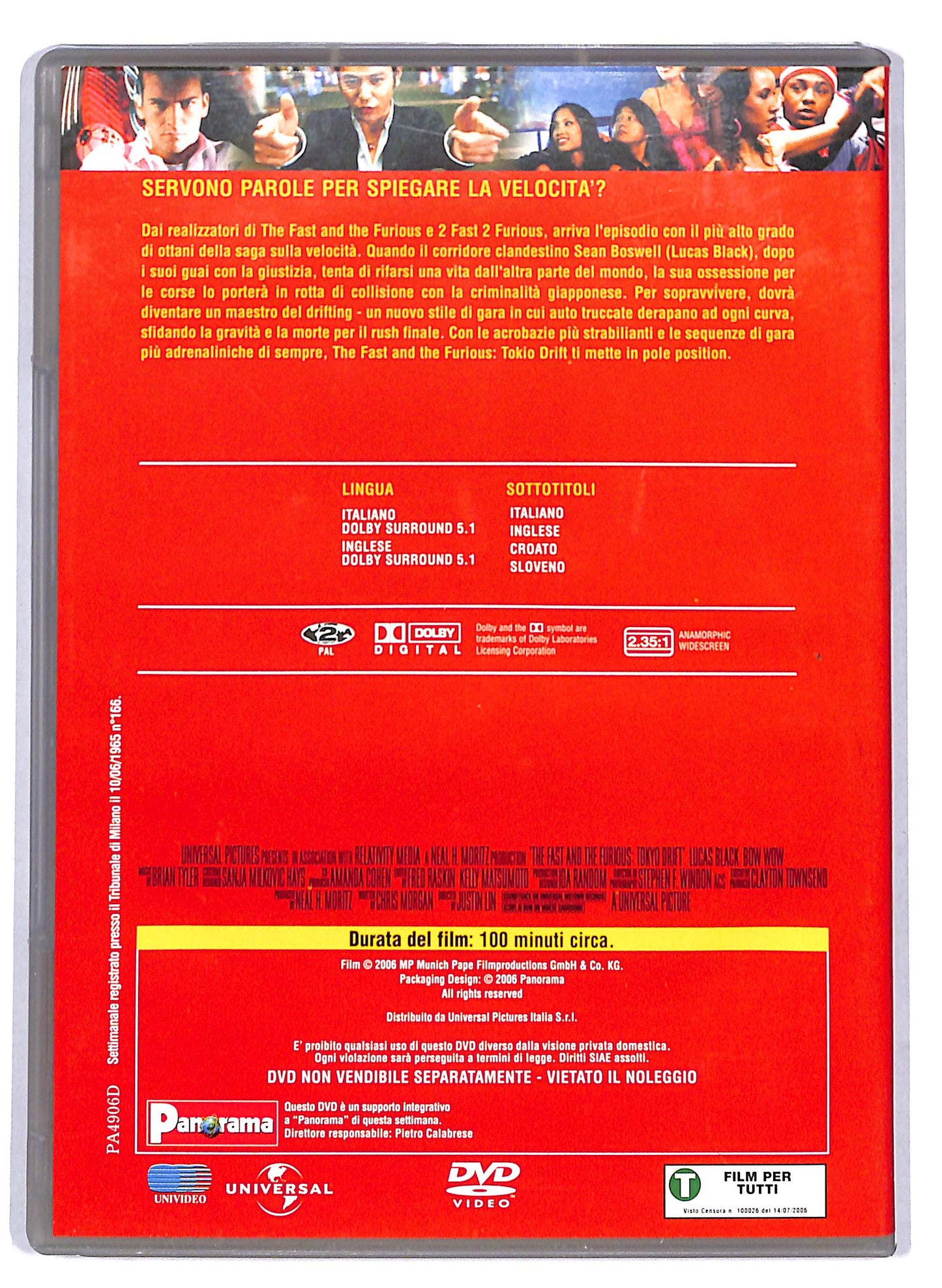 EBOND The Fast and the Furious - Tokyo Drift EDITORIALE DVD D807551