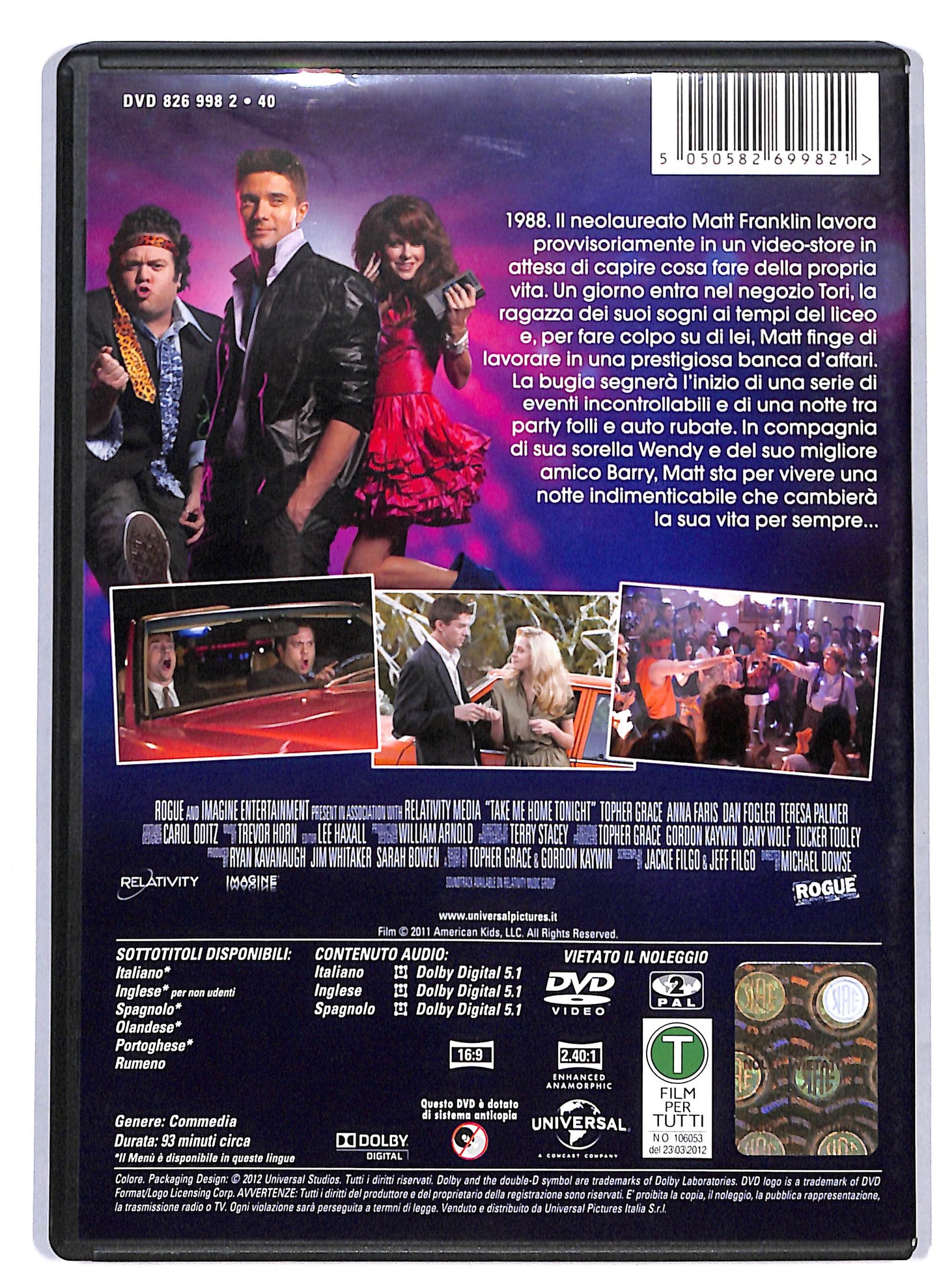 EBOND Take Me Home Tonight -Tutto in una Notte DVD D807610