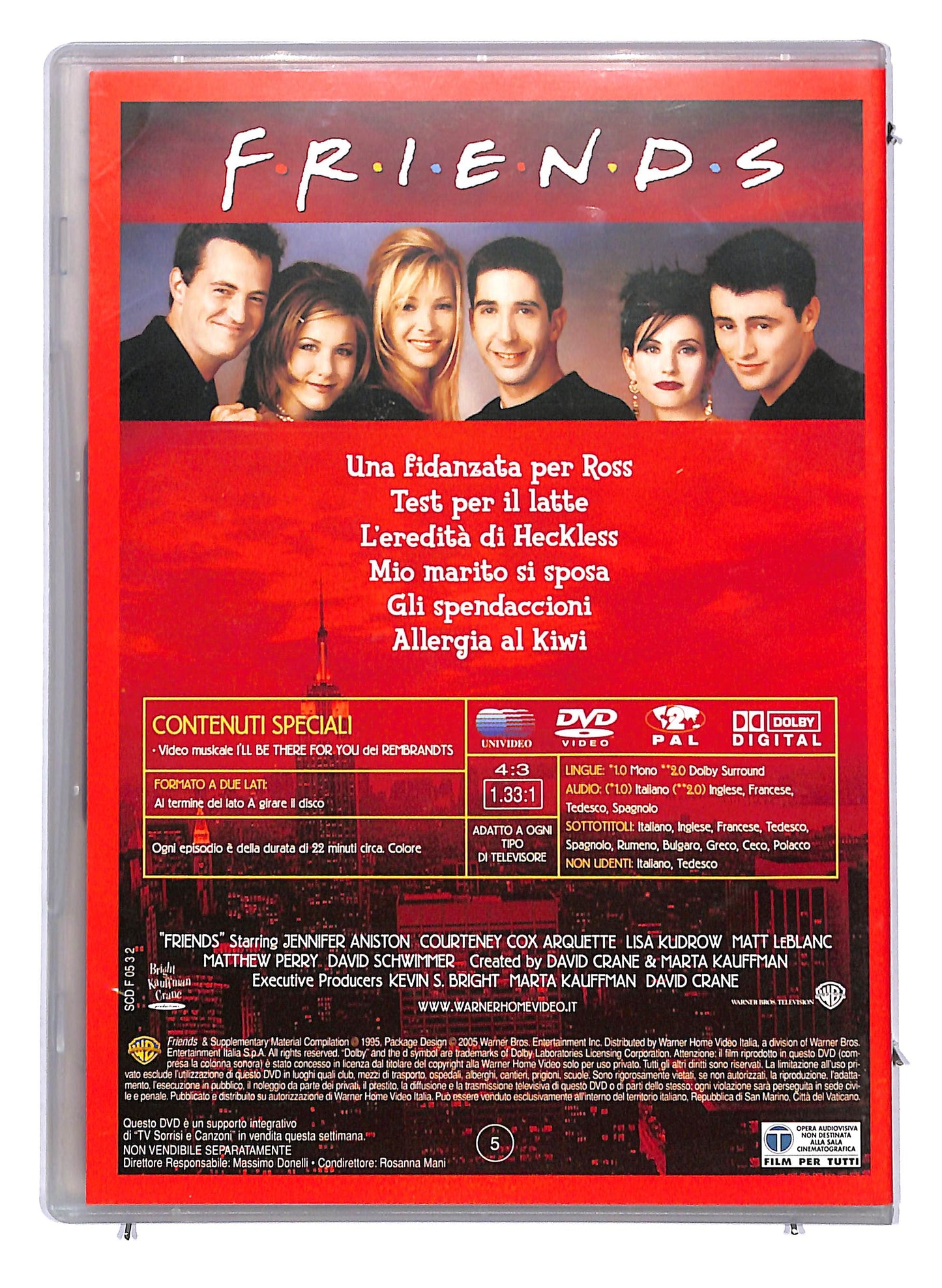 EBOND Friends Stagione 2 Epis. 1- 6 EDITORIALE DVD D807622