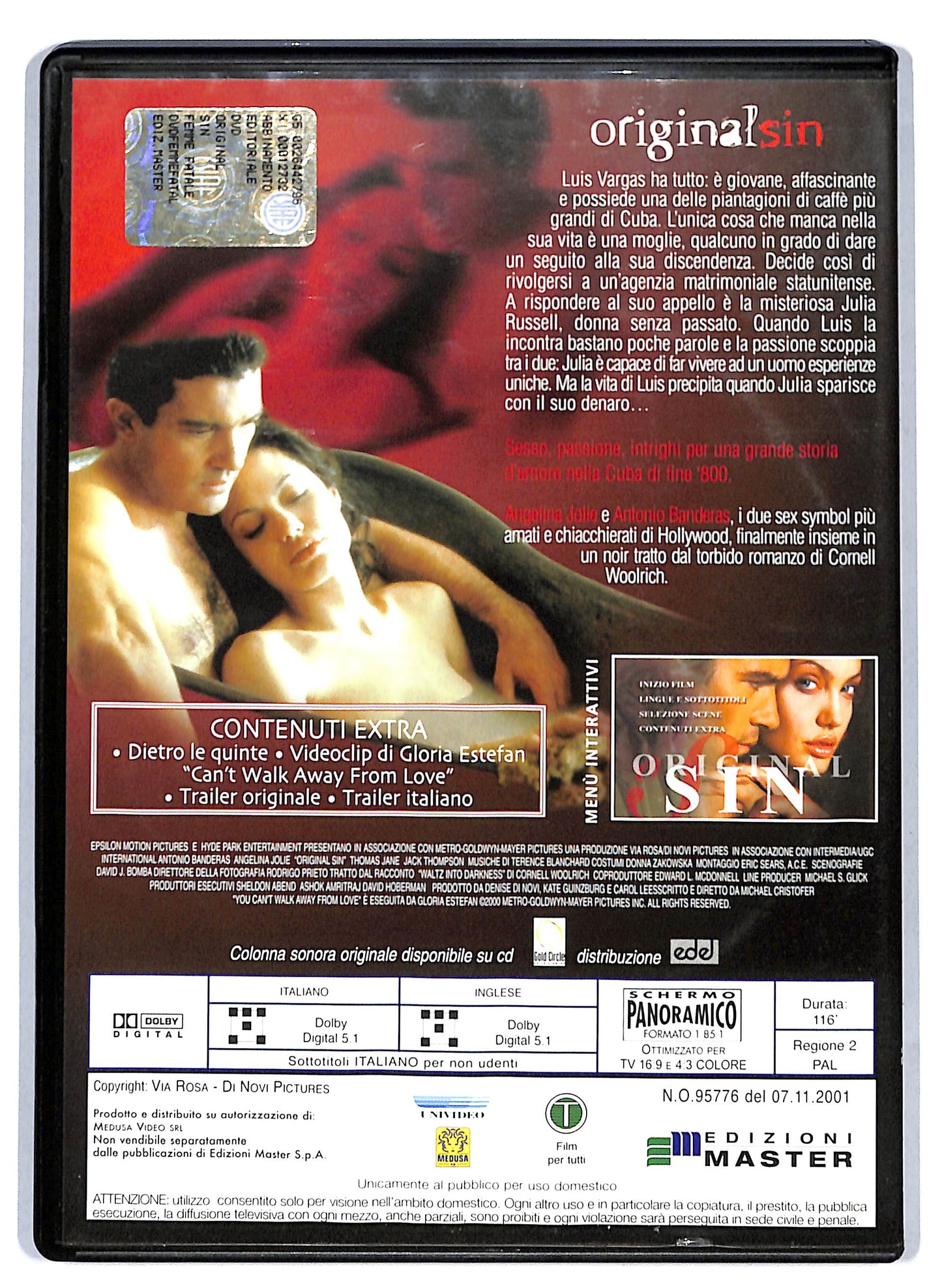 EBOND Original Sin EDITORIALE DVD D807646