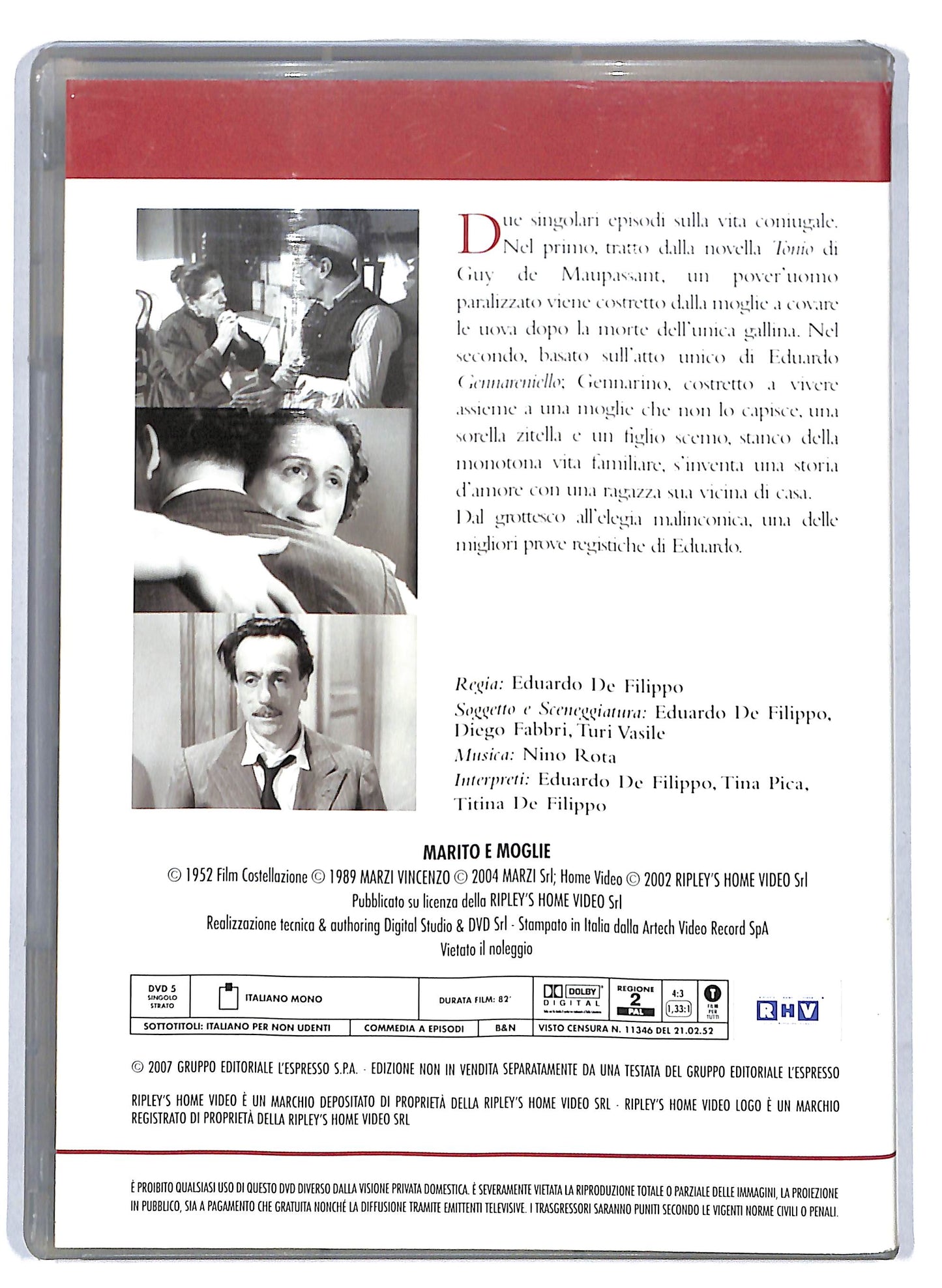 EBOND Marito e Moglie Il cinema di Eduardo vol.2 EDITORIALE DVD D807650