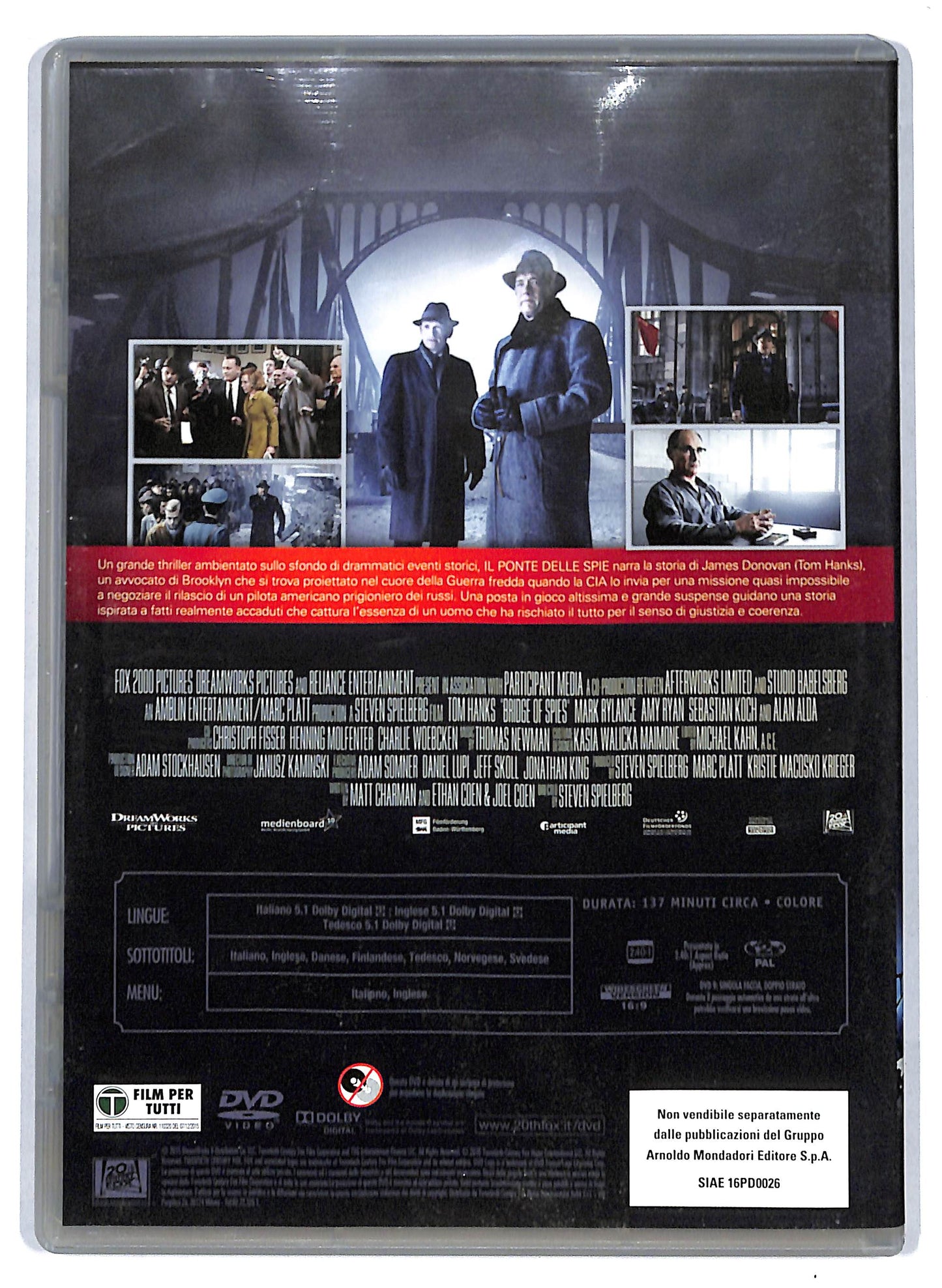 EBOND Il Ponte delle Spie EDITORIALE DVD D807732