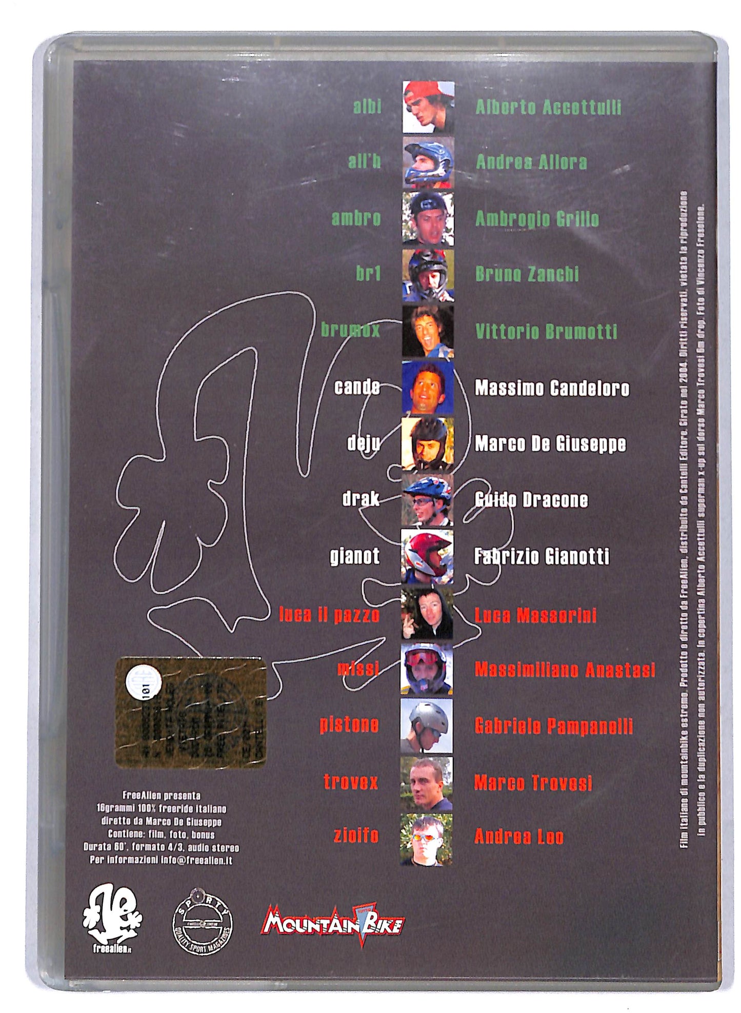 EBOND 16 Grammi 100% freeride italiano EDITORIALE DVD D807919