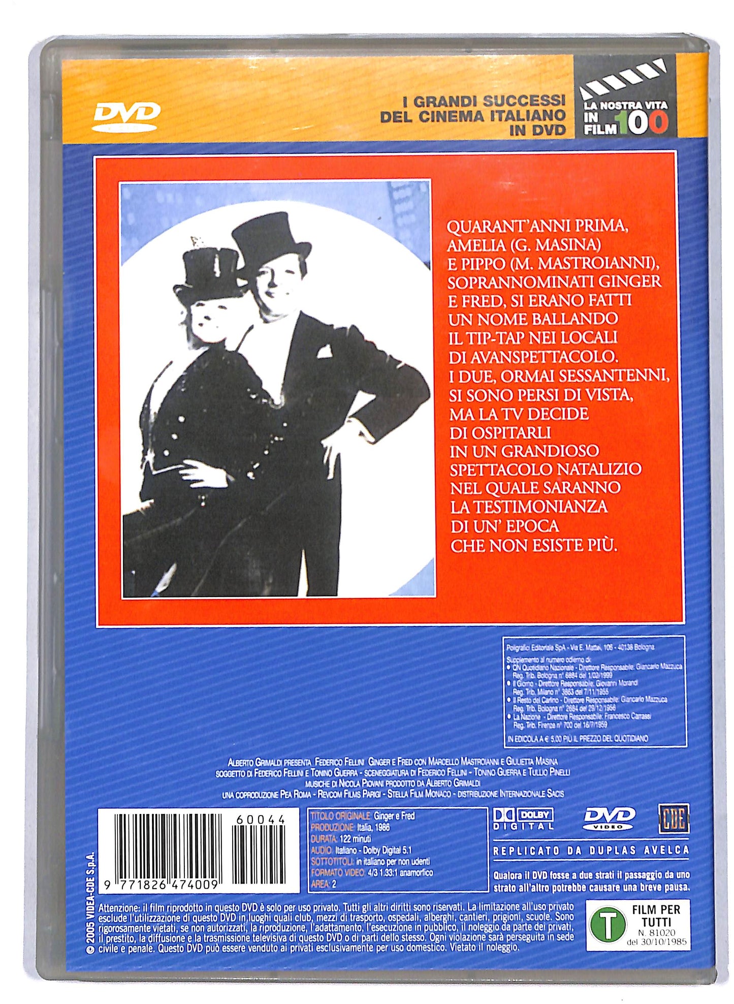 EBOND Ginger e Fred EDITORIALE DVD D807930