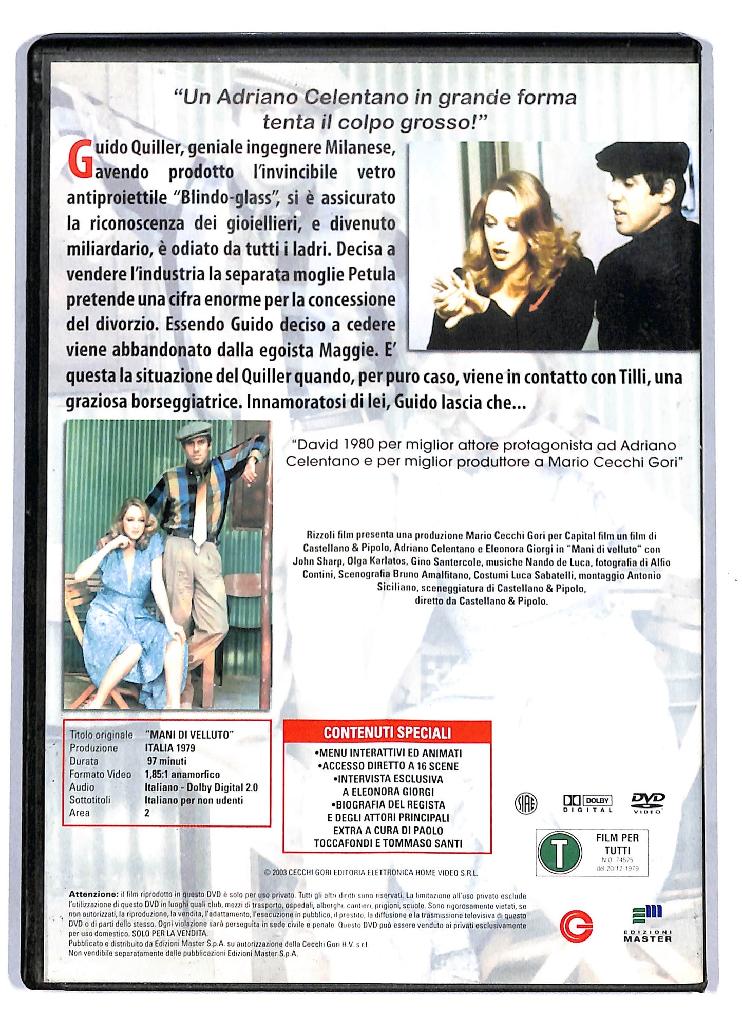 EBOND Mani di Velluto EDITORIALE DVD D808009