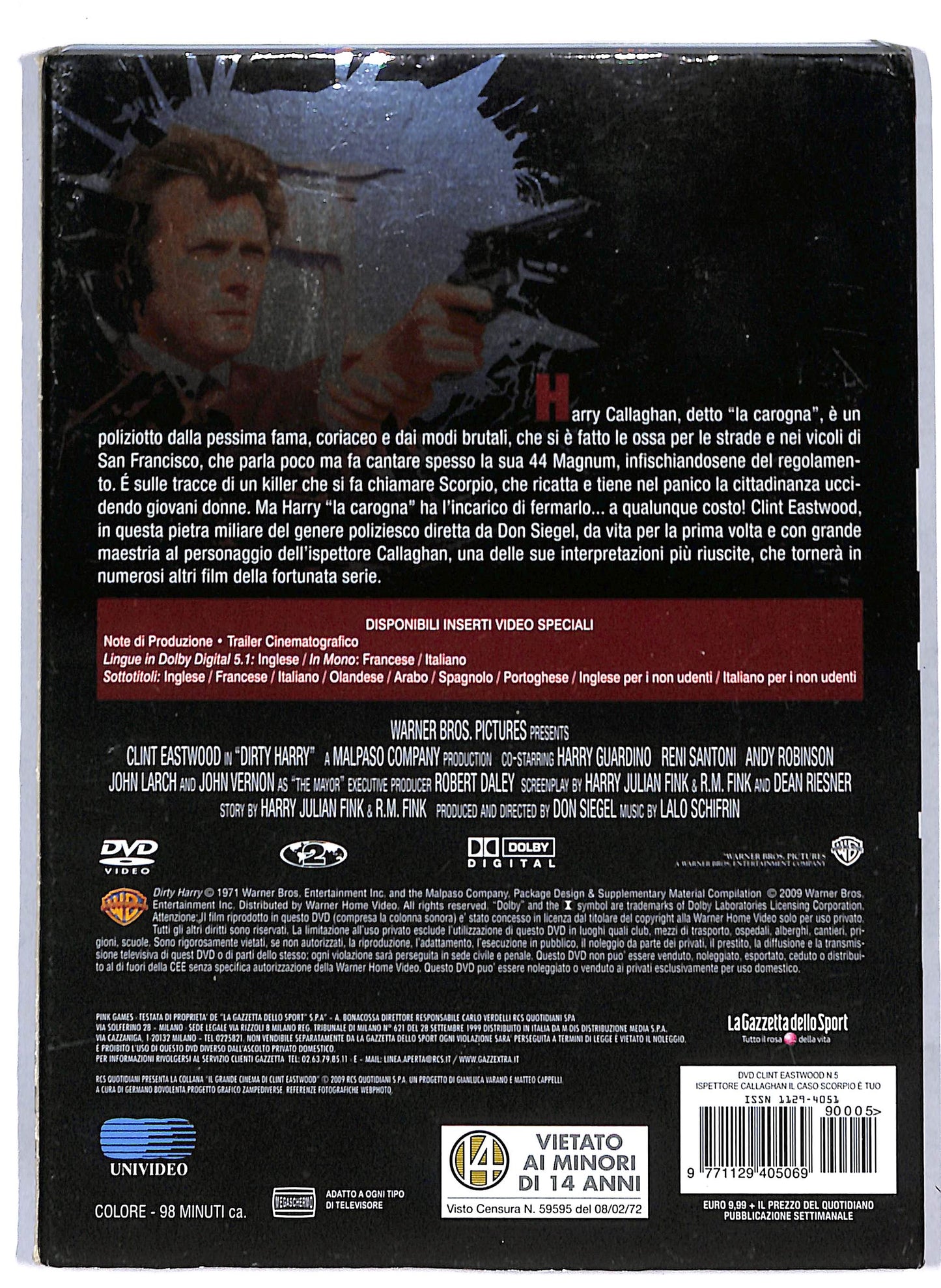 EBOND Ispettore Callaghan il caso Scorpio e tuo! EDITORIALE DVD D808046