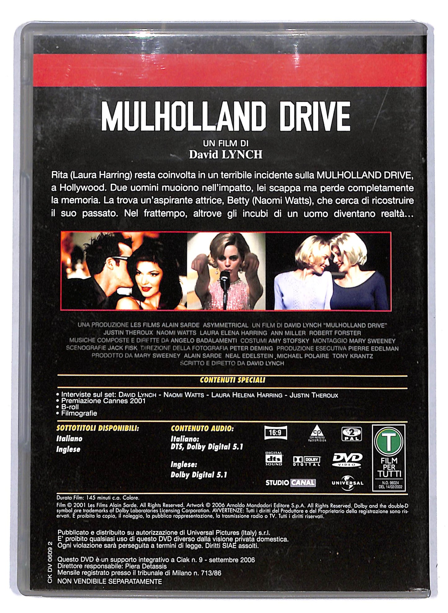 EBOND Mulholland Drive EDITORIALE DVD D808049