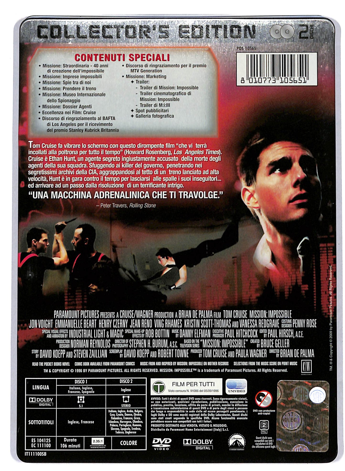 EBOND Mission Impossible 2 Dischi STEELBOOK DVD D808102