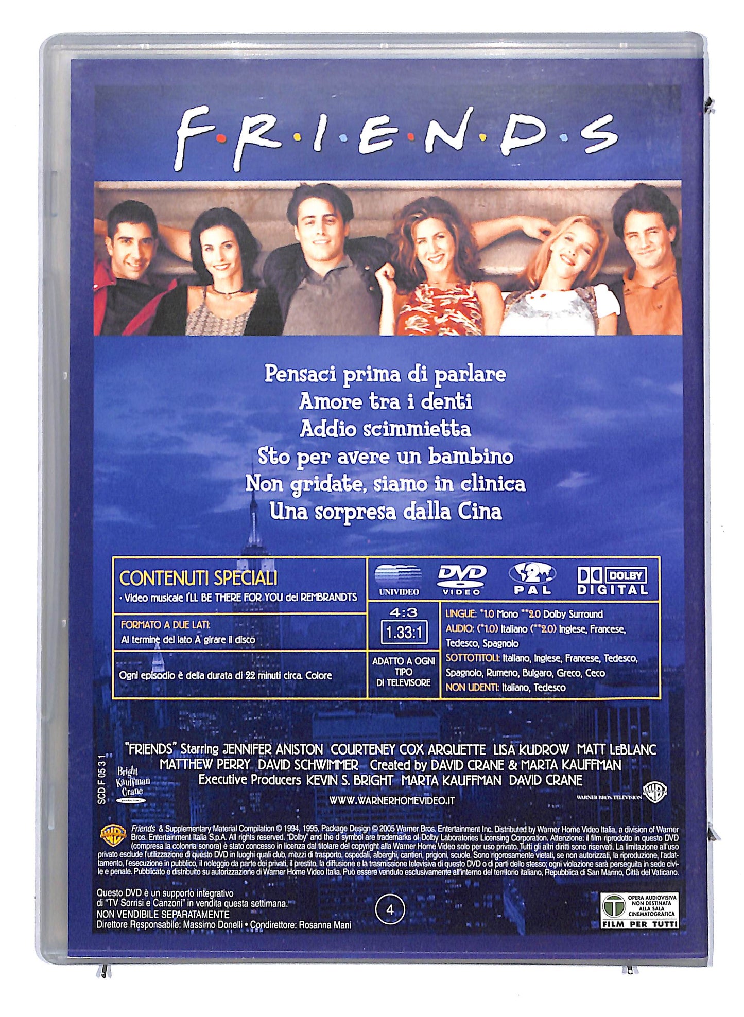 EBOND Friends Stagione Uno Episodi 19 - 24 EDITORIALE DVD D808216