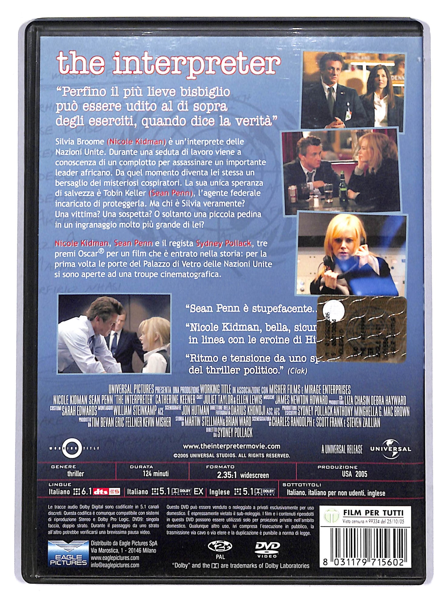 EBOND The Interpreter NOLEGGIO DVD D808249