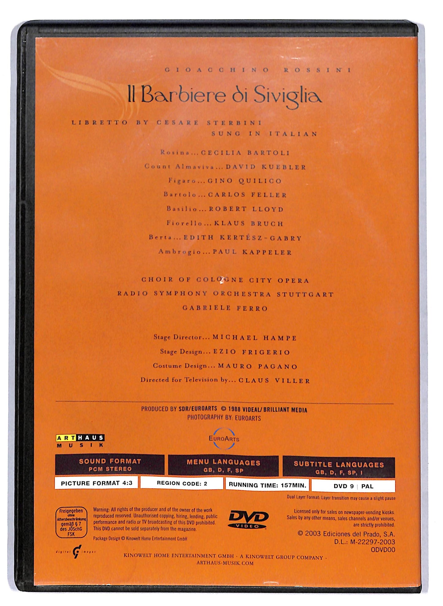 EBOND Dvd Opera Collection - Il Barbiere di Siviglia Rossini EDITORIALE DVD D808442