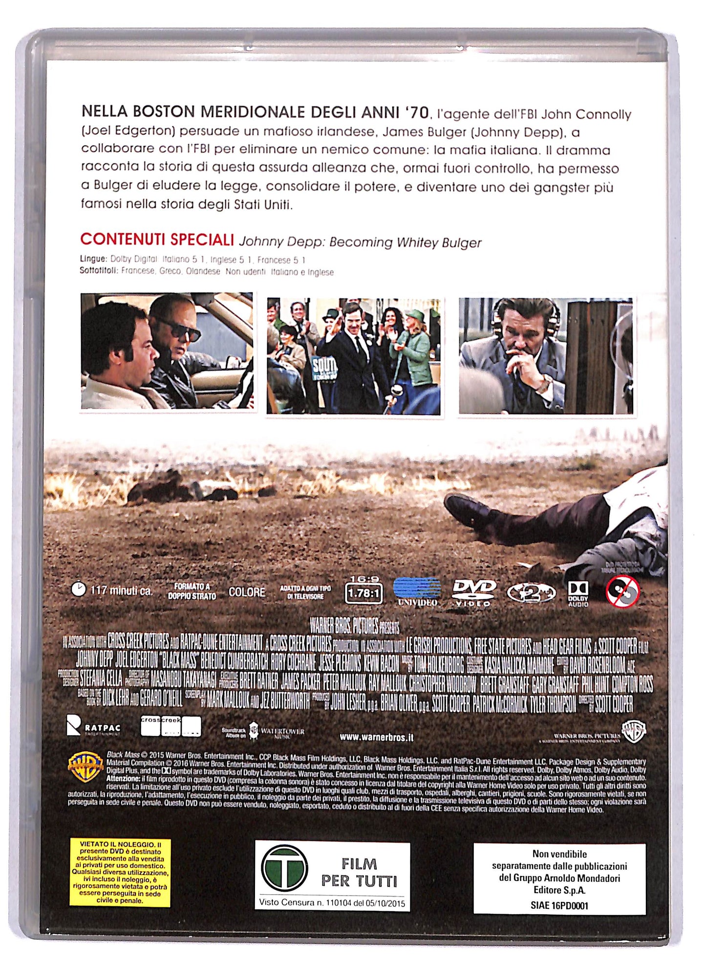EBOND Black Mass - L'ultimo gangster EDITORIALE DVD D808564