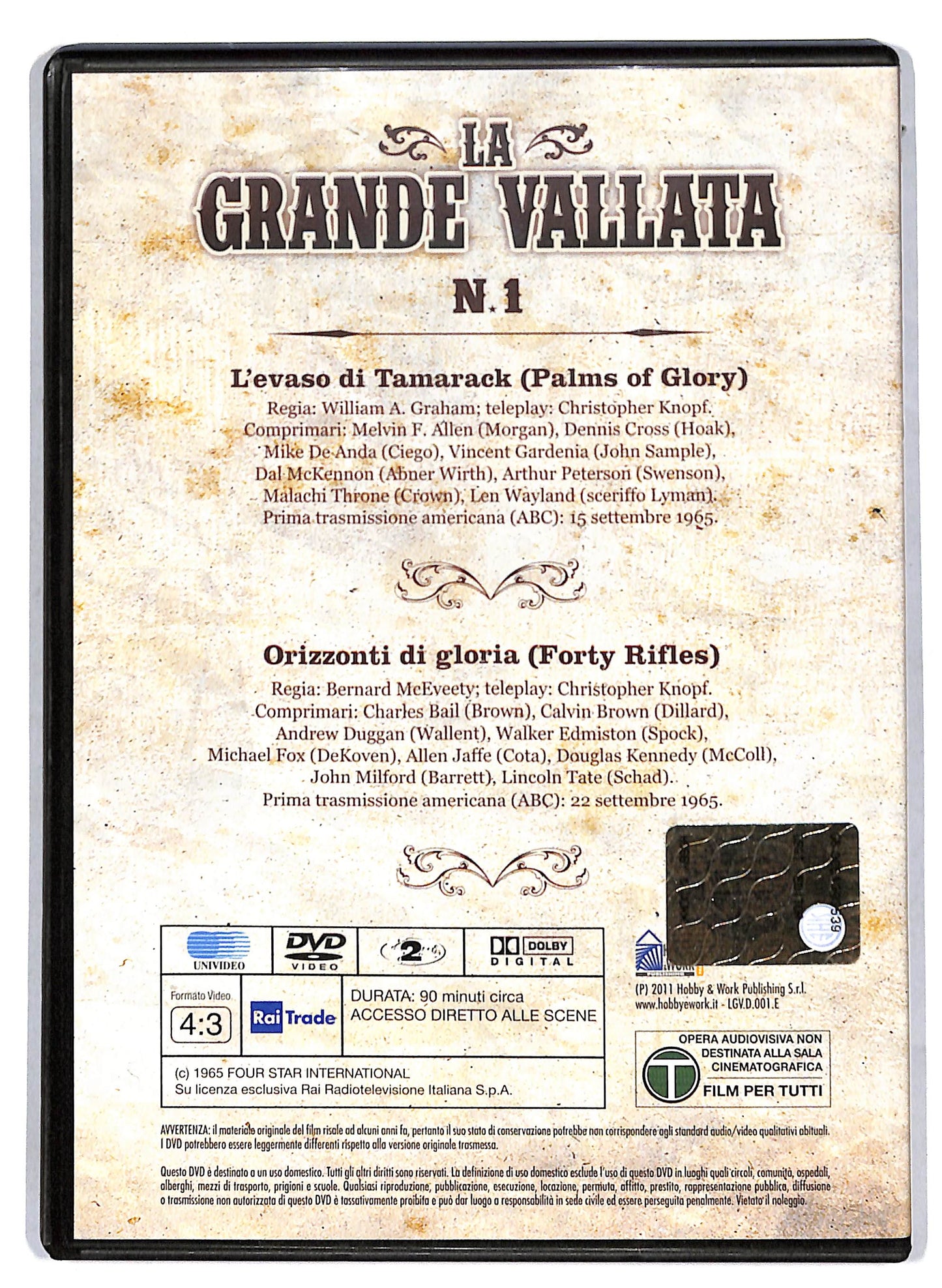 EBOND La Grande Vallata vol.1 stagione 1 episodi 2 EDITORIALE DVD D808863