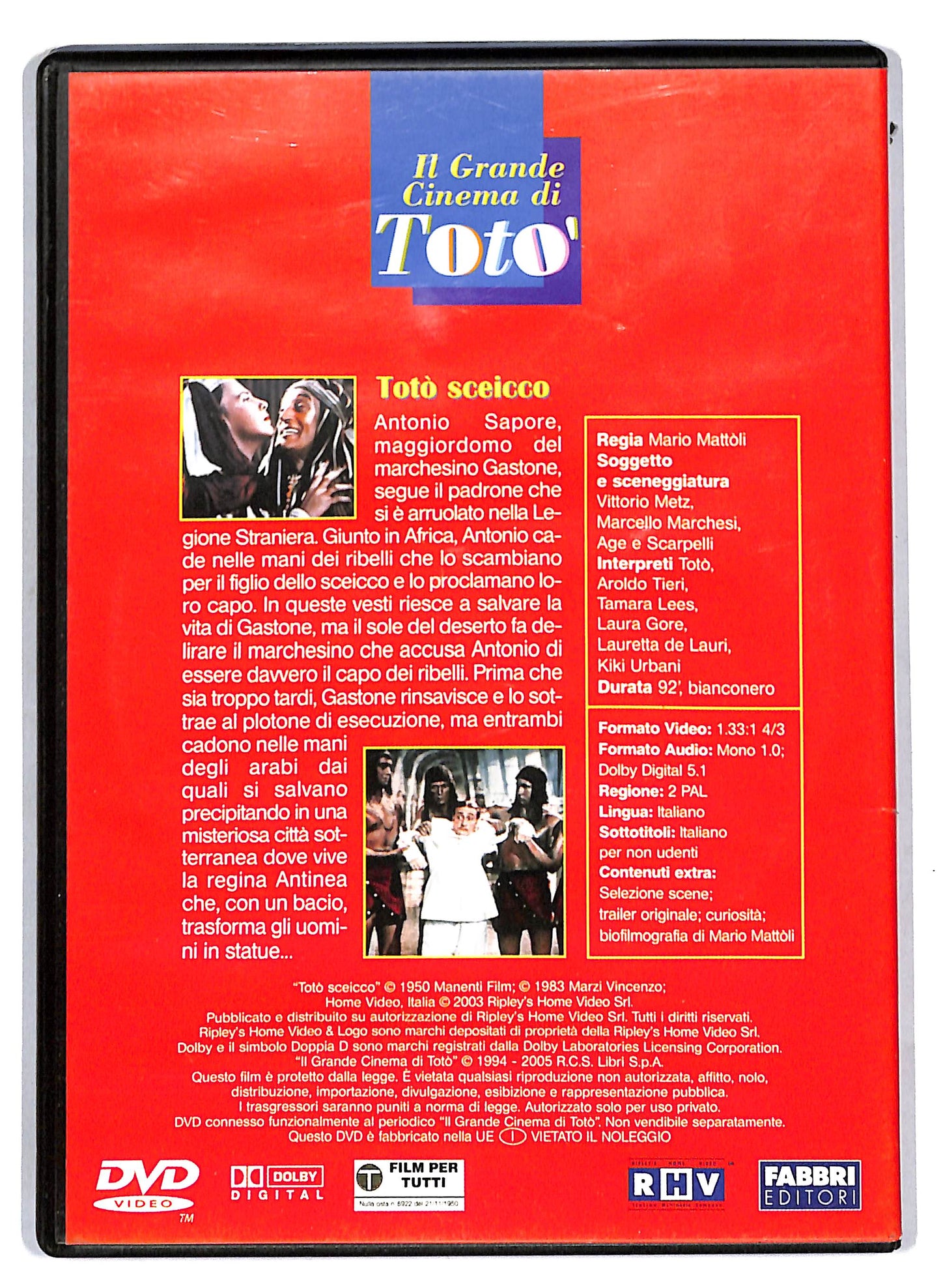 EBOND Toto sceicco EDITORIALE DVD D809043